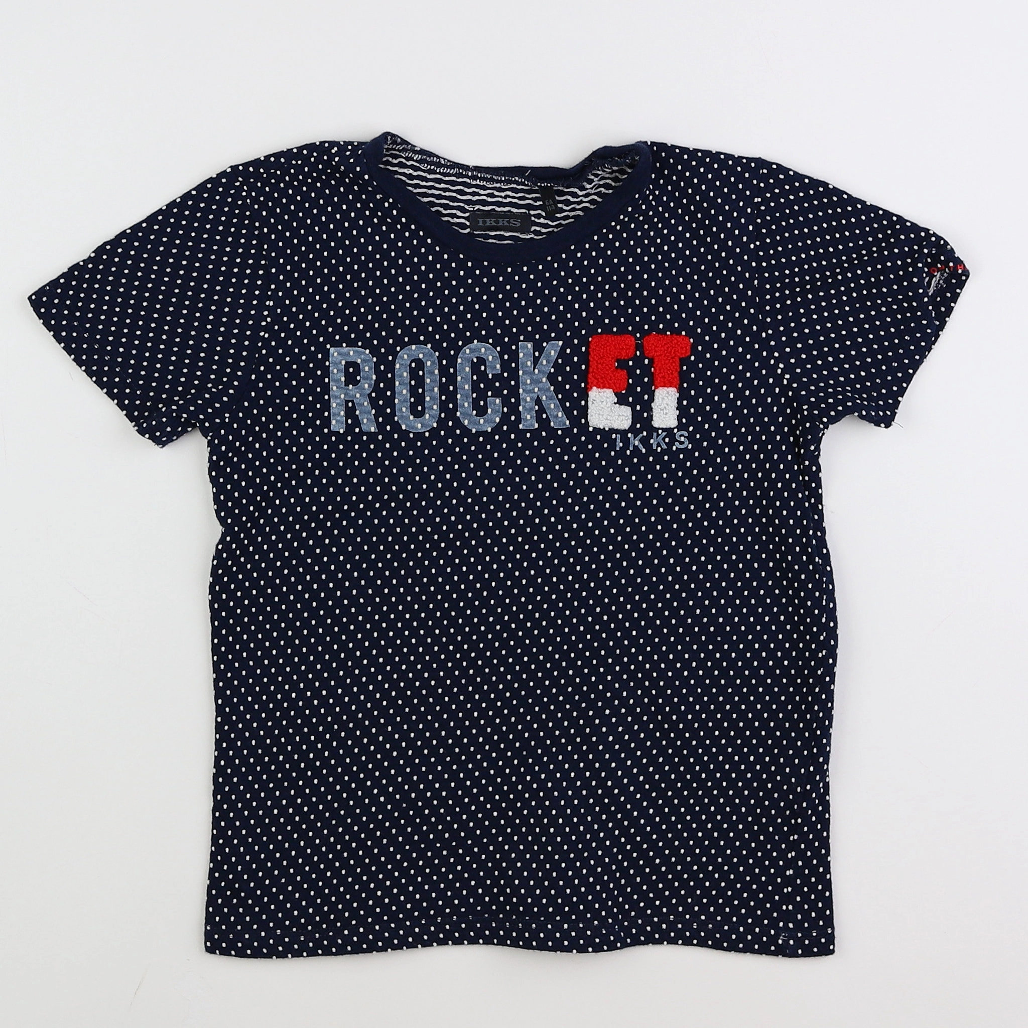 IKKS - tee-shirt bleu, blanc - 6 ans