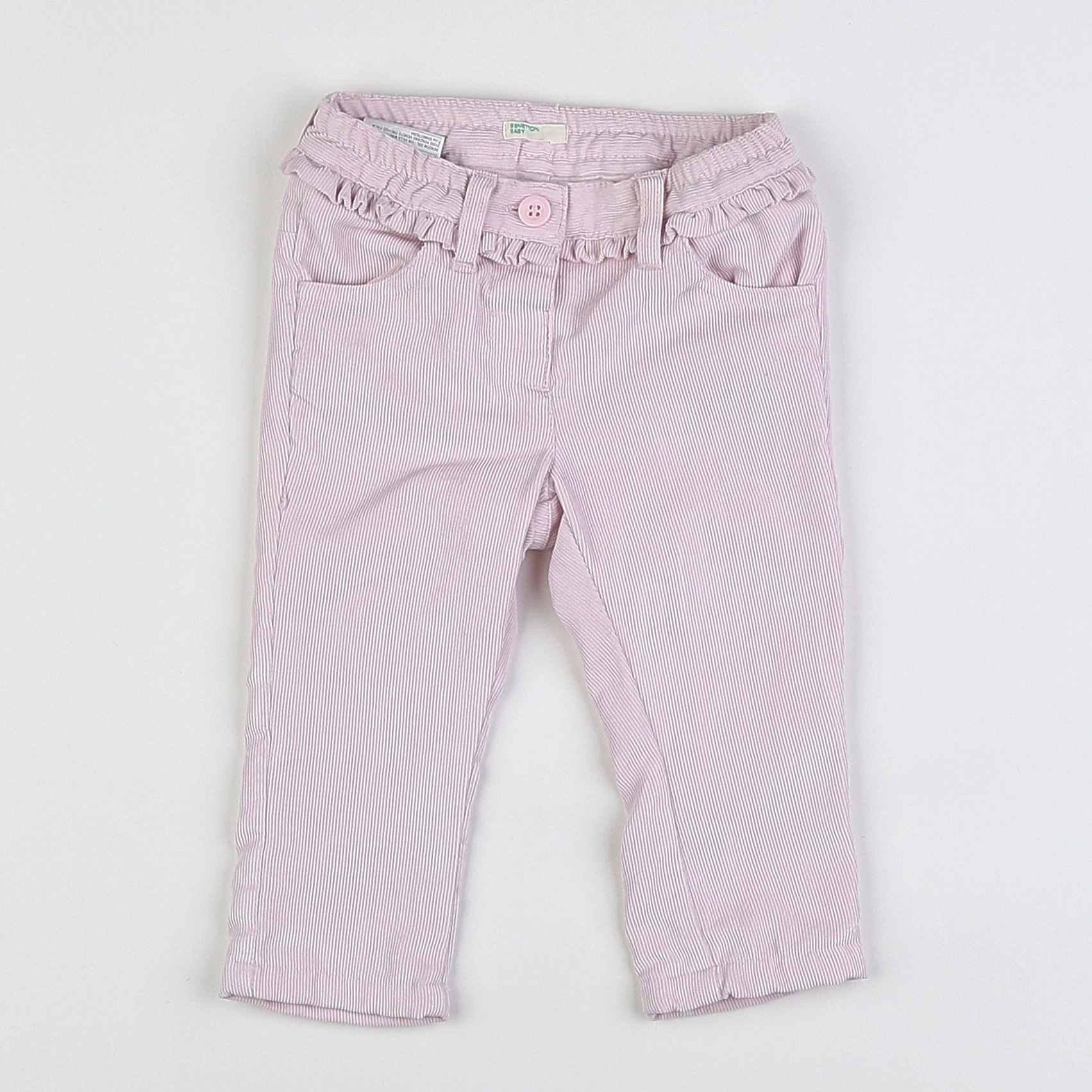 Benetton - pantalon rose - 3/6 mois