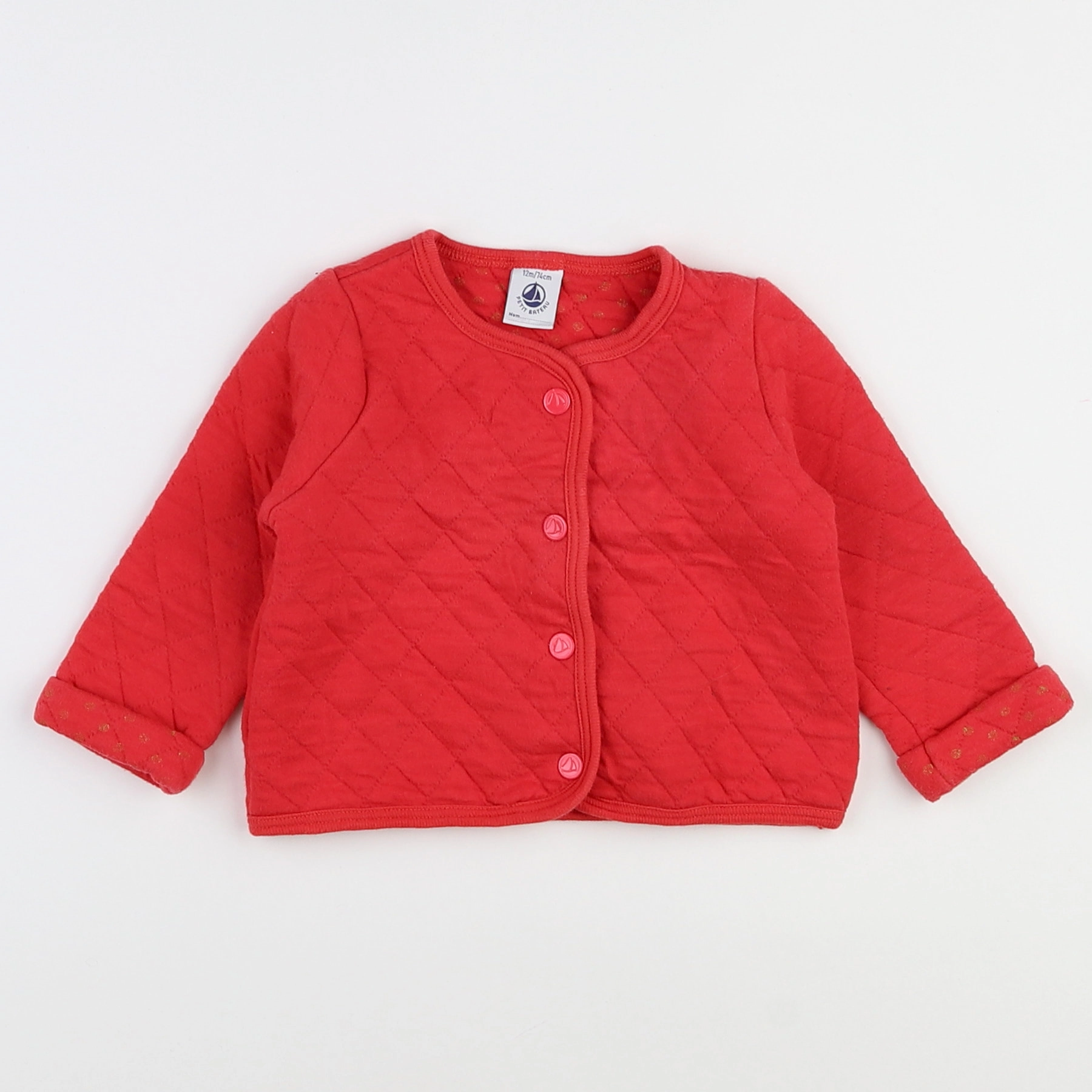 Petit Bateau - sweat rose - 12 mois