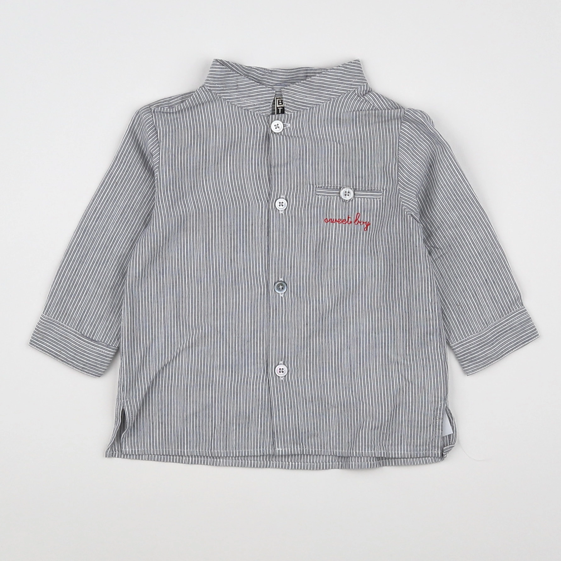 Bonton - chemise gris - 6 mois