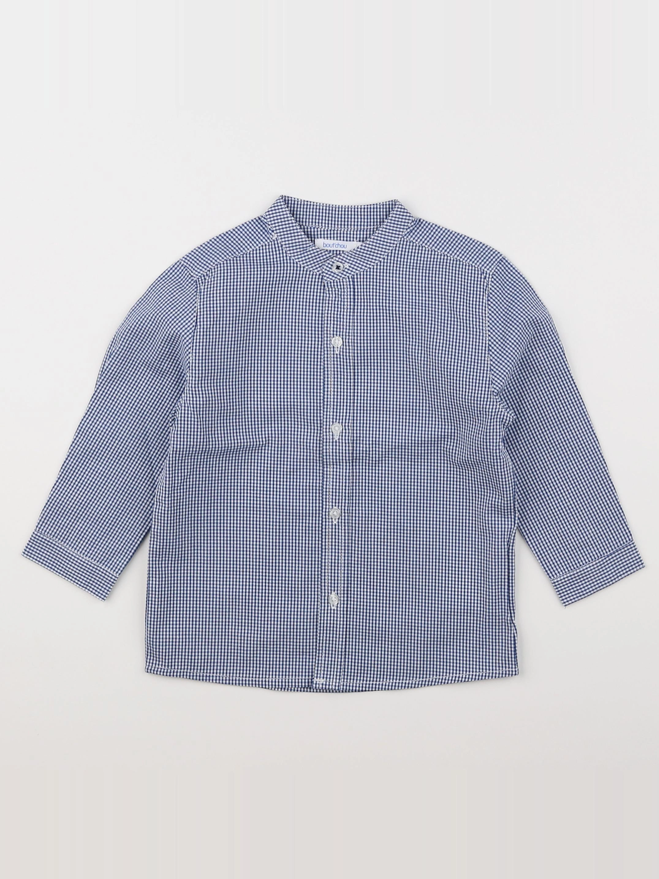 Boutchou - chemise bleu - 18 mois