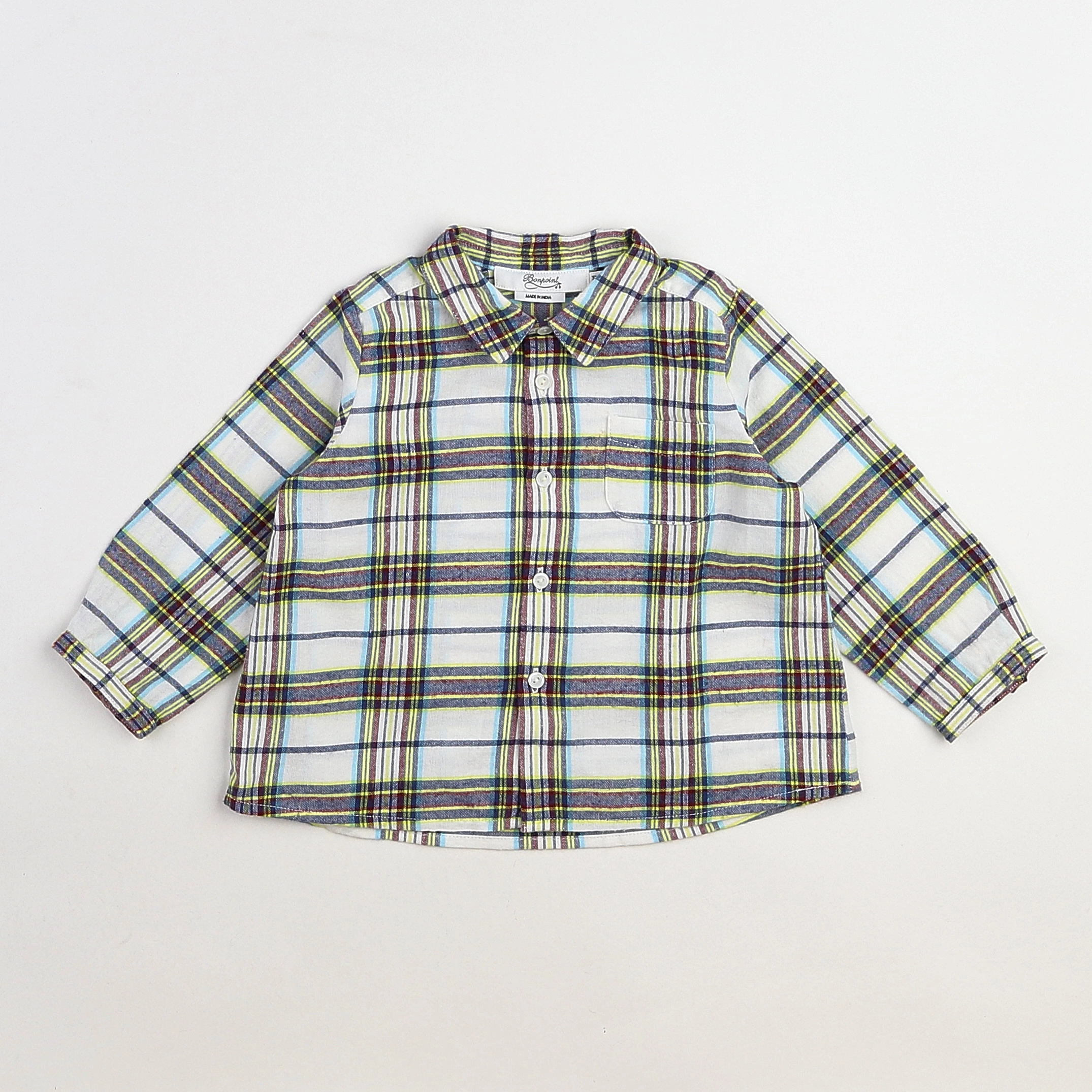Bonpoint - chemise multicolore - 12 mois