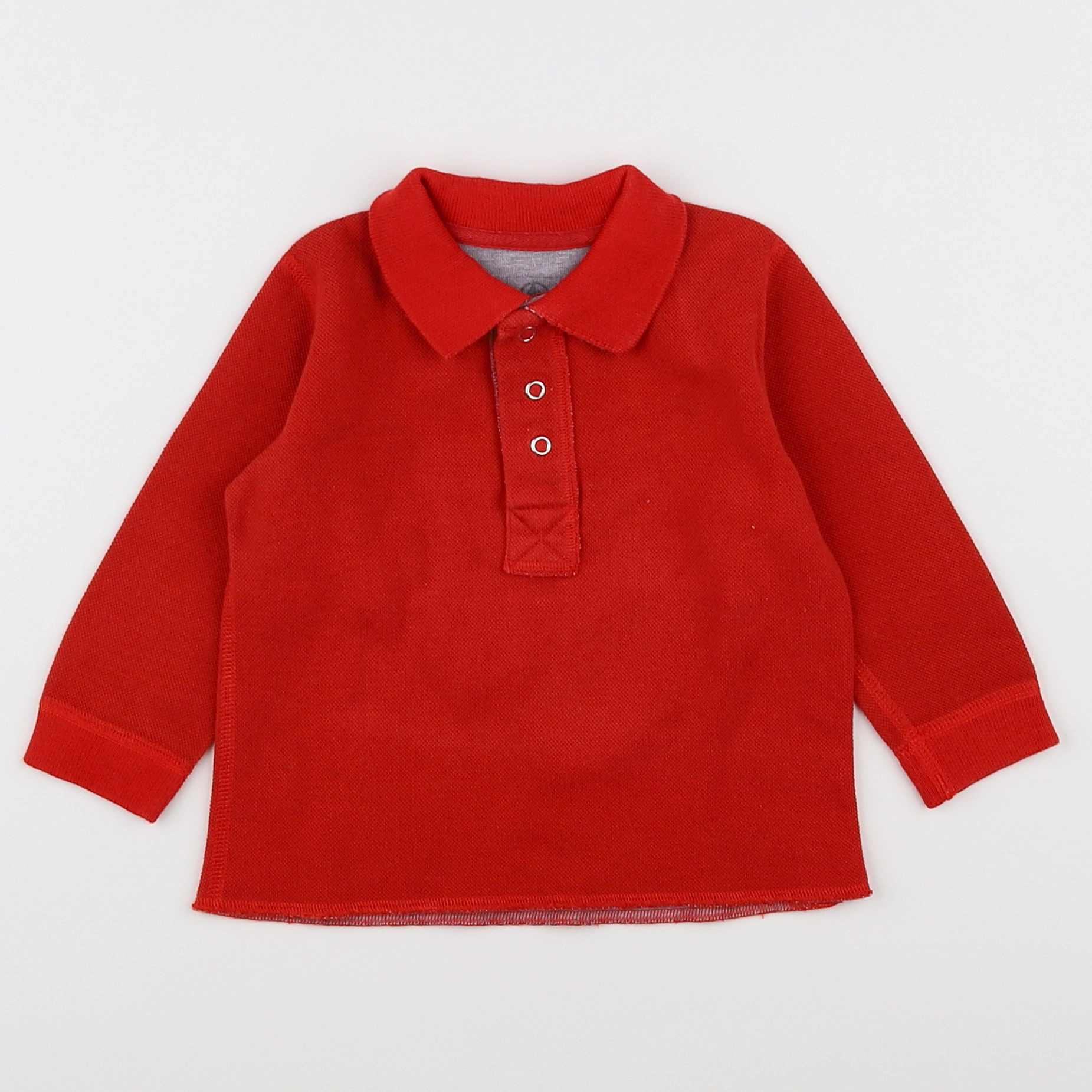 Petit Bateau - polo rouge - 12 mois