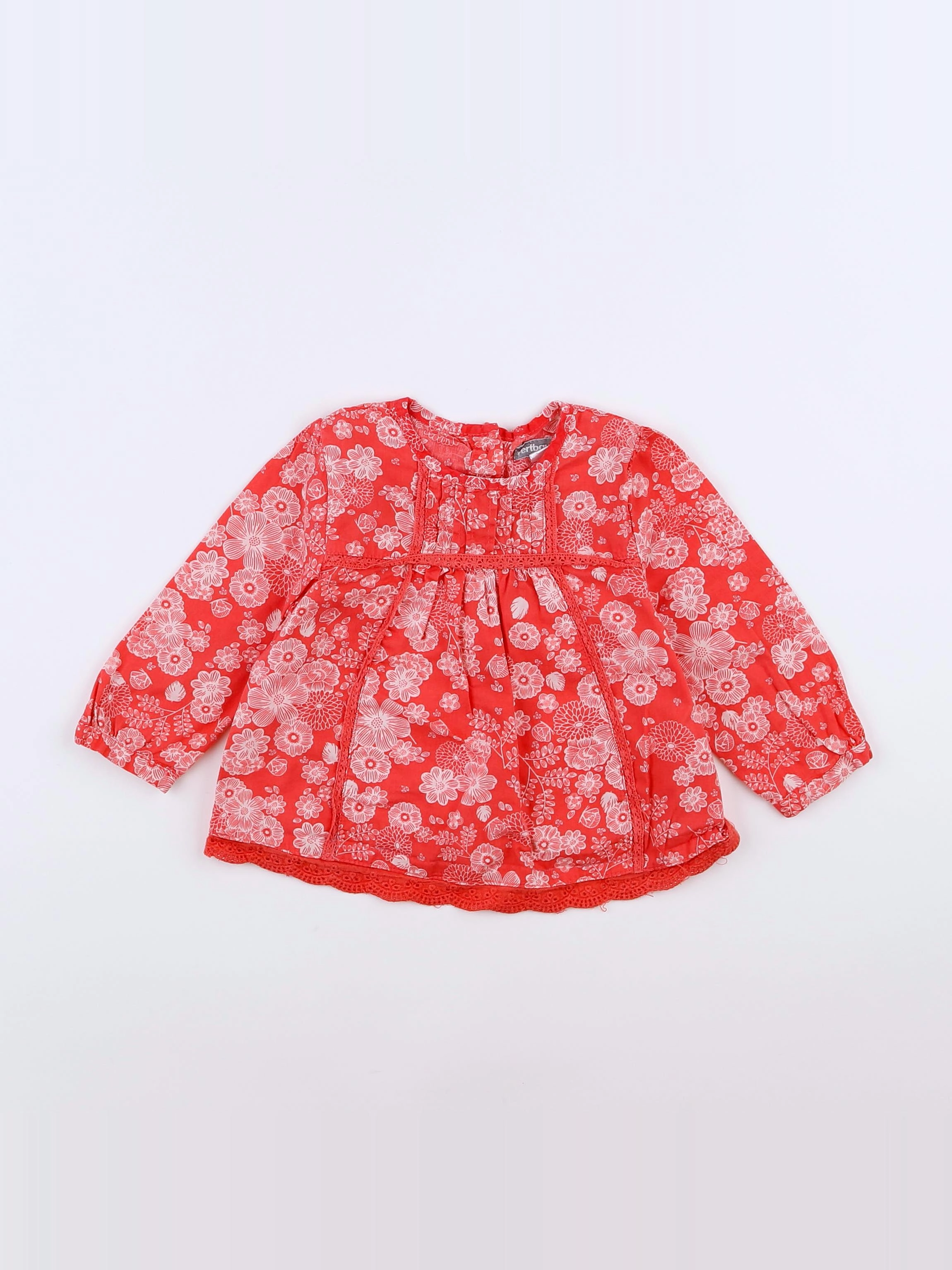Vertbaudet - blouse rose - 9 mois