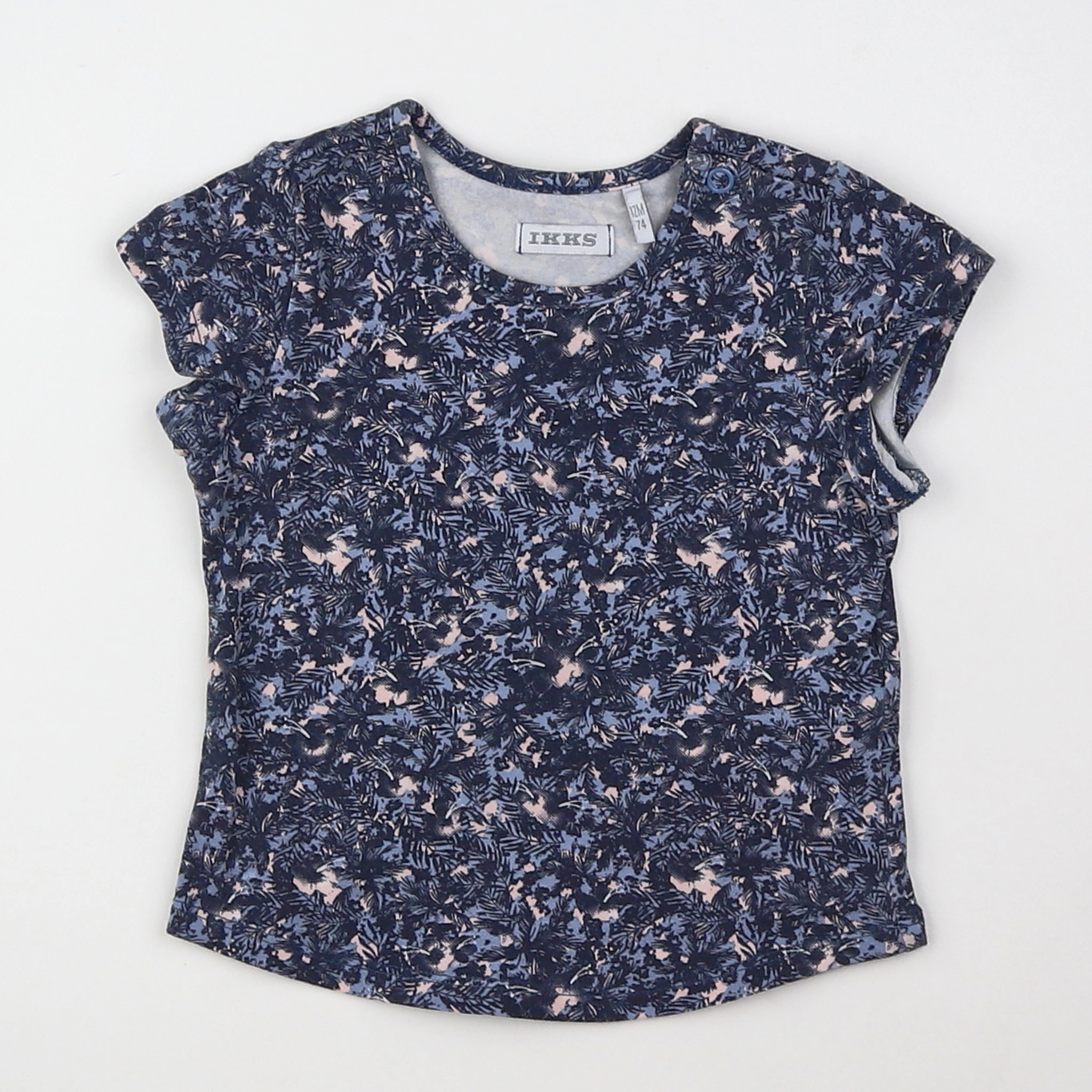 IKKS - tee-shirt bleu - 12 mois