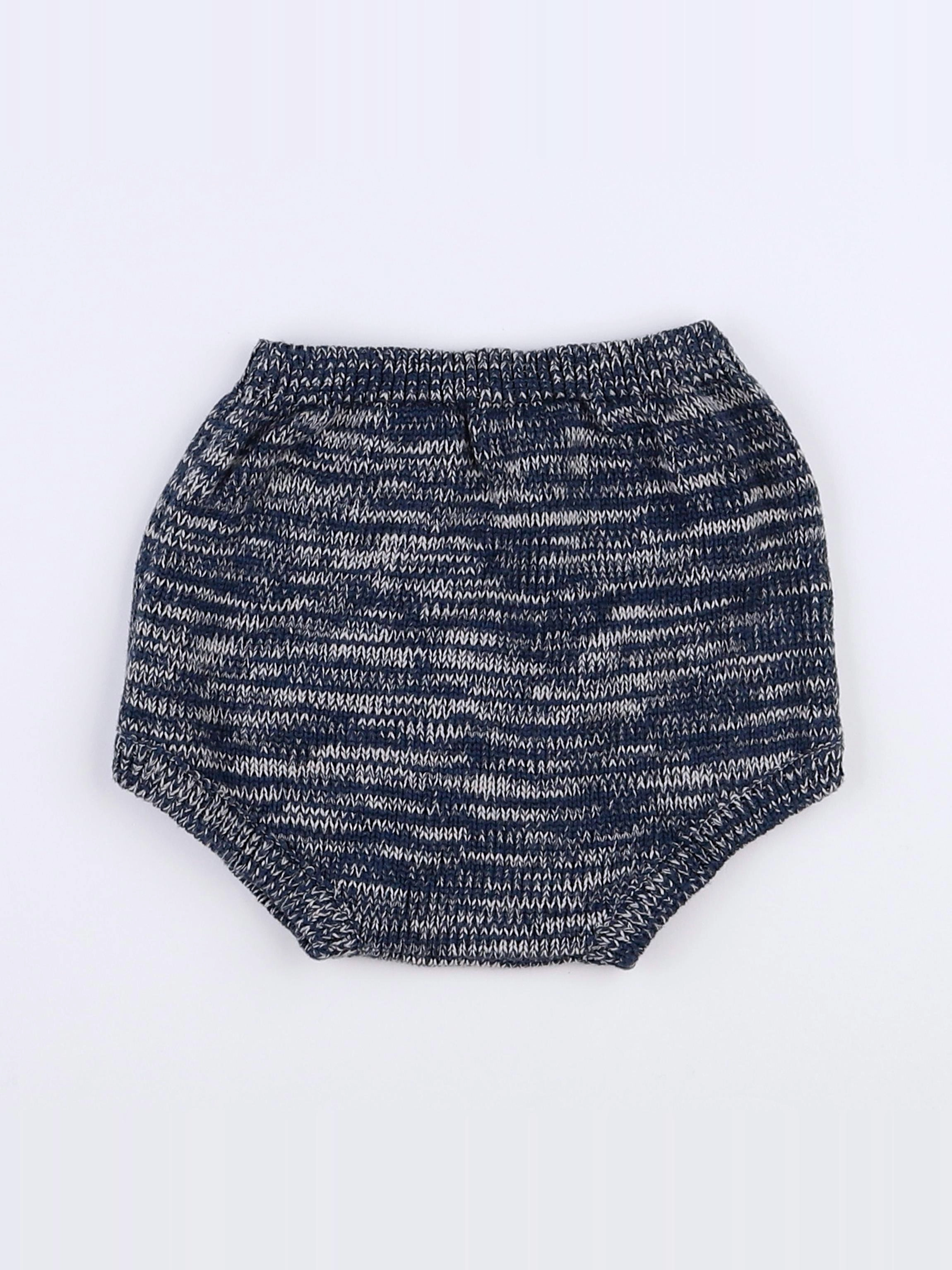 Le Petit Germain - short bleu, beige - 12 mois