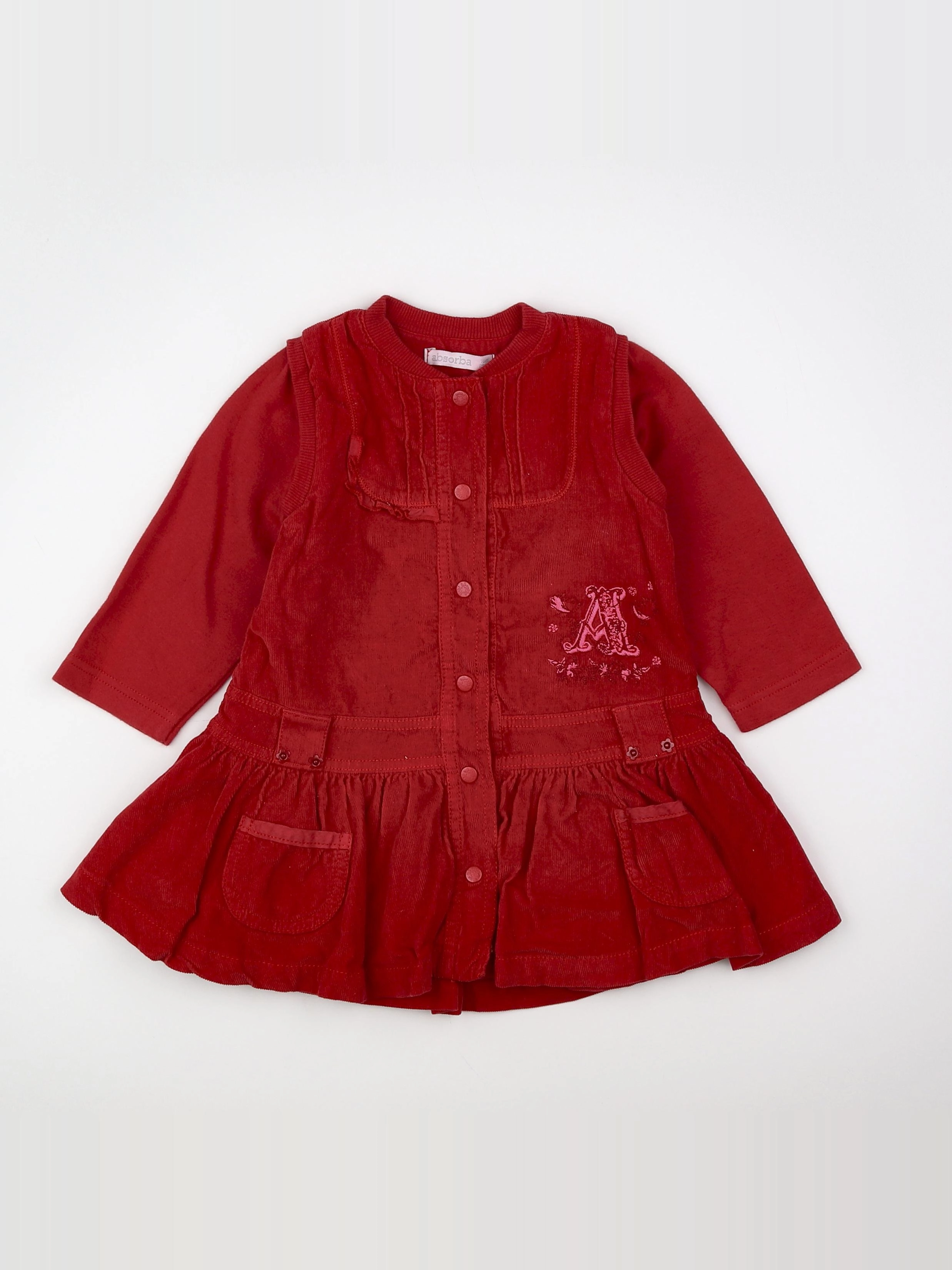 Absorba - robe rouge - 18 mois