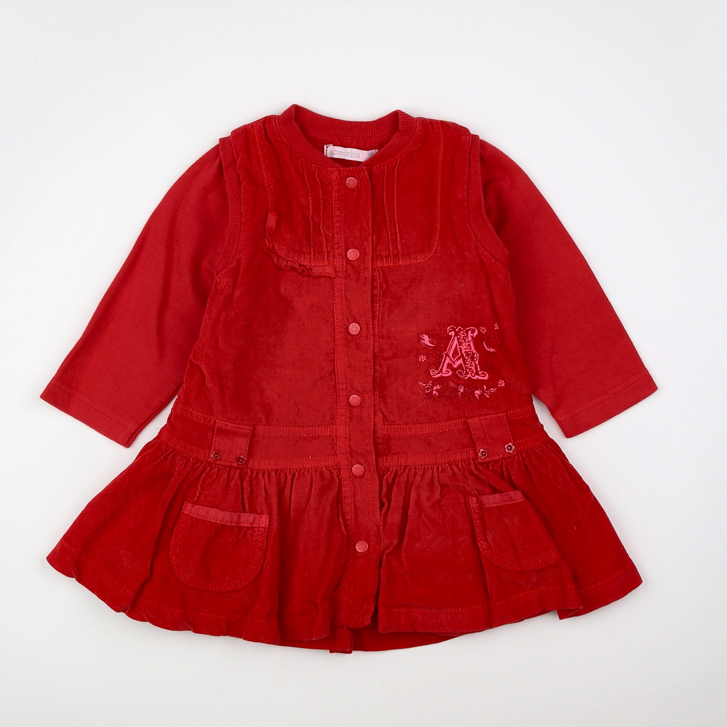 Absorba - robe rouge - 18 mois