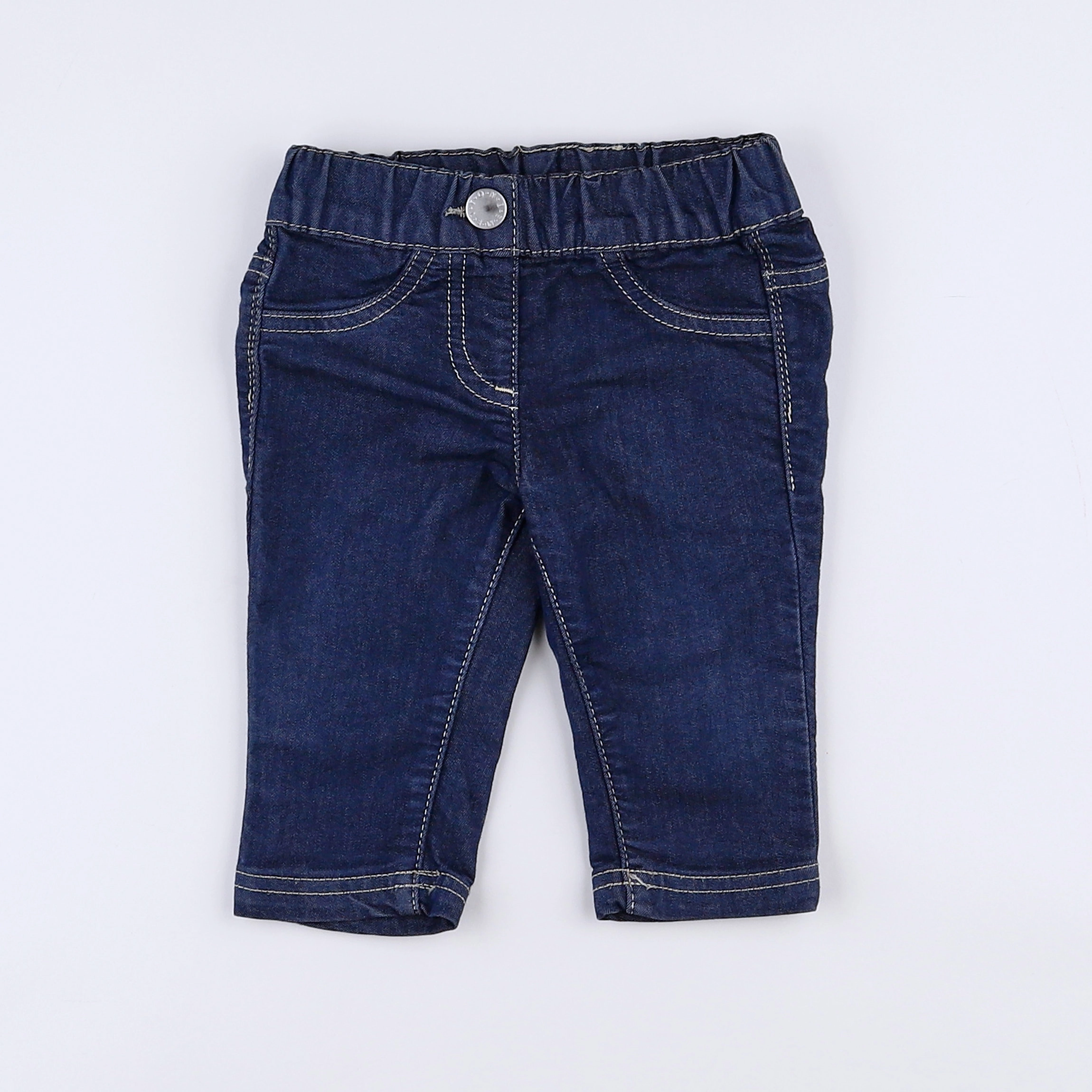 Benetton - jegging bleu - 12 mois