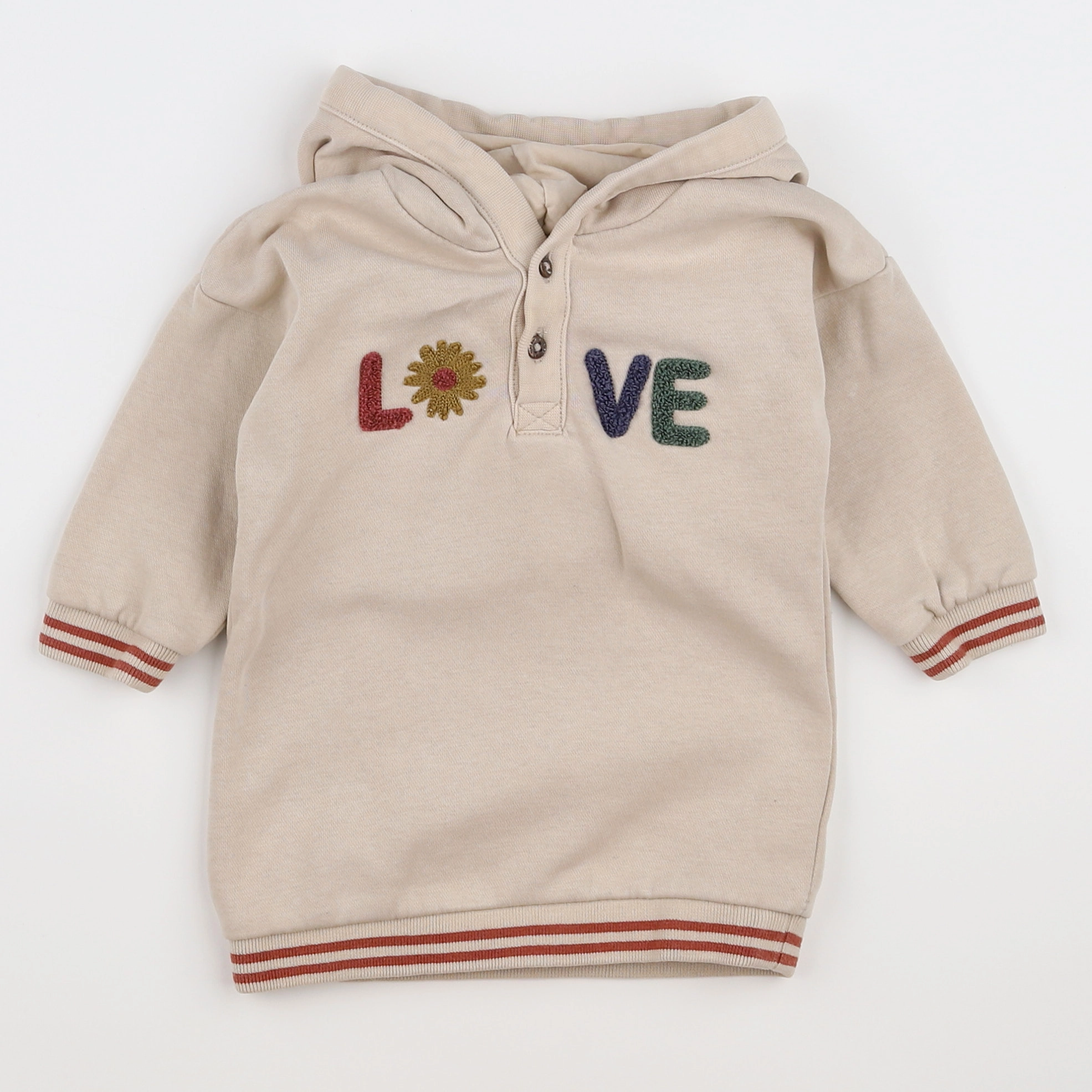 Vertbaudet - robe beige - 12 mois