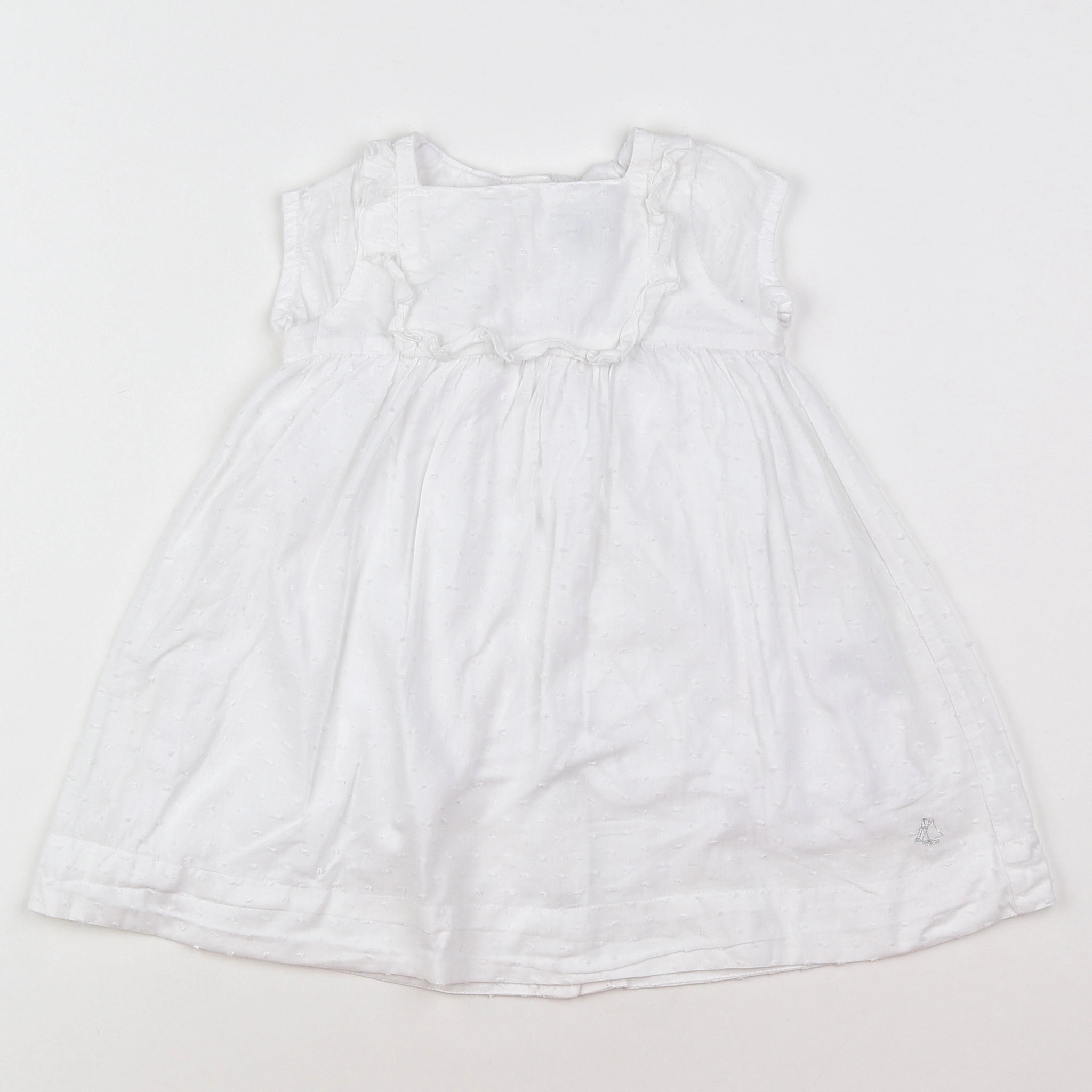 Petit Bateau - robe blanc - 18 mois