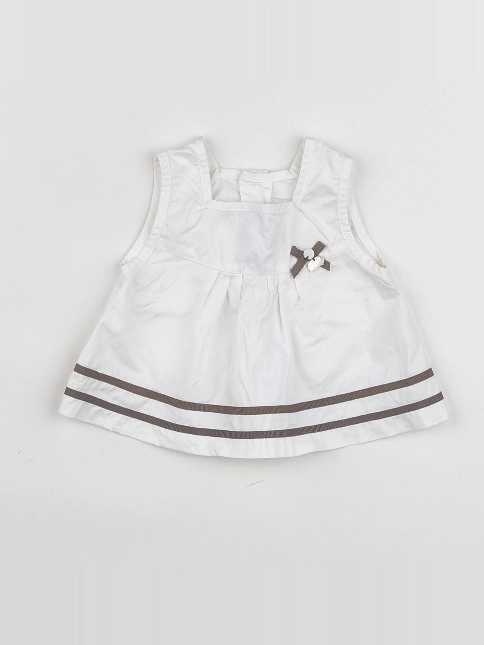Tartine & Chocolat - blouse blanc, marron - 6 mois