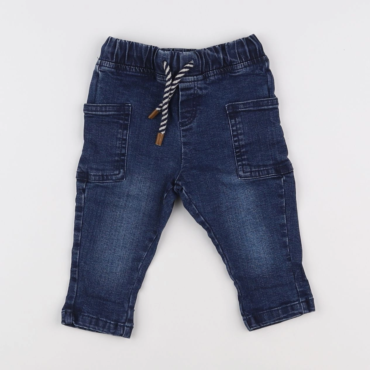 Vertbaudet - pantalon bleu - 9 mois