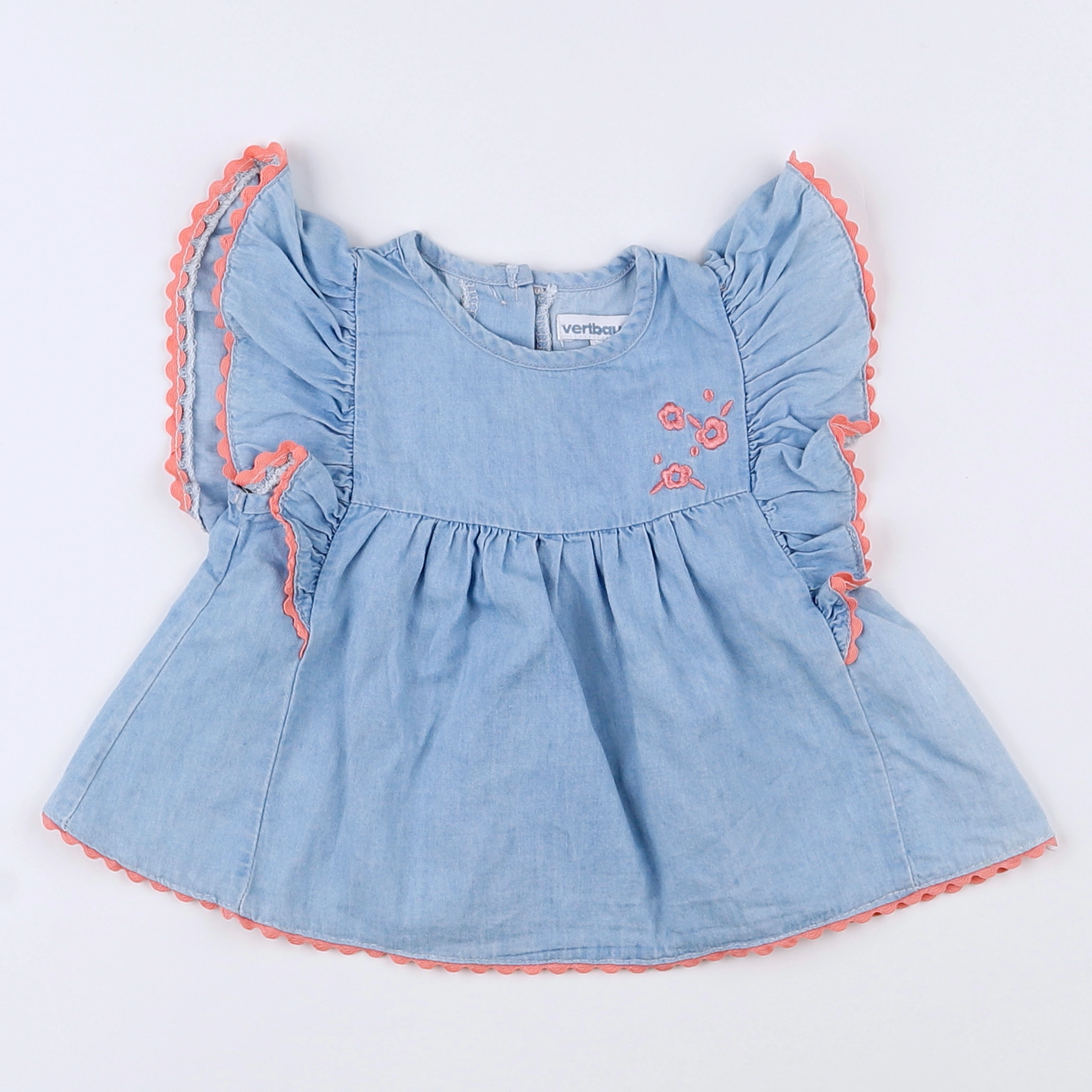 Vertbaudet - blouse bleu - 3 mois