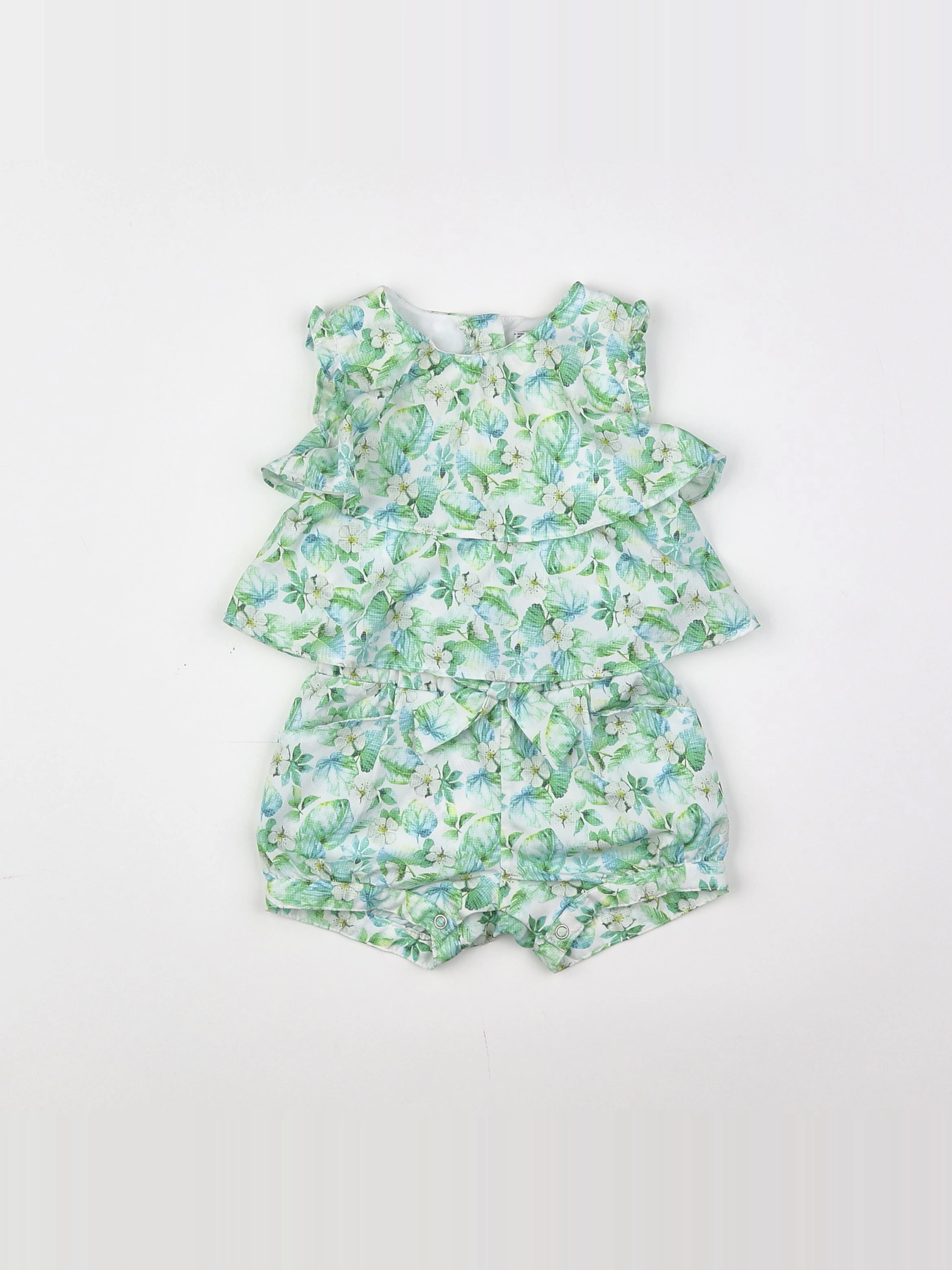 Mayoral - combinaison blanc, vert - 6 mois