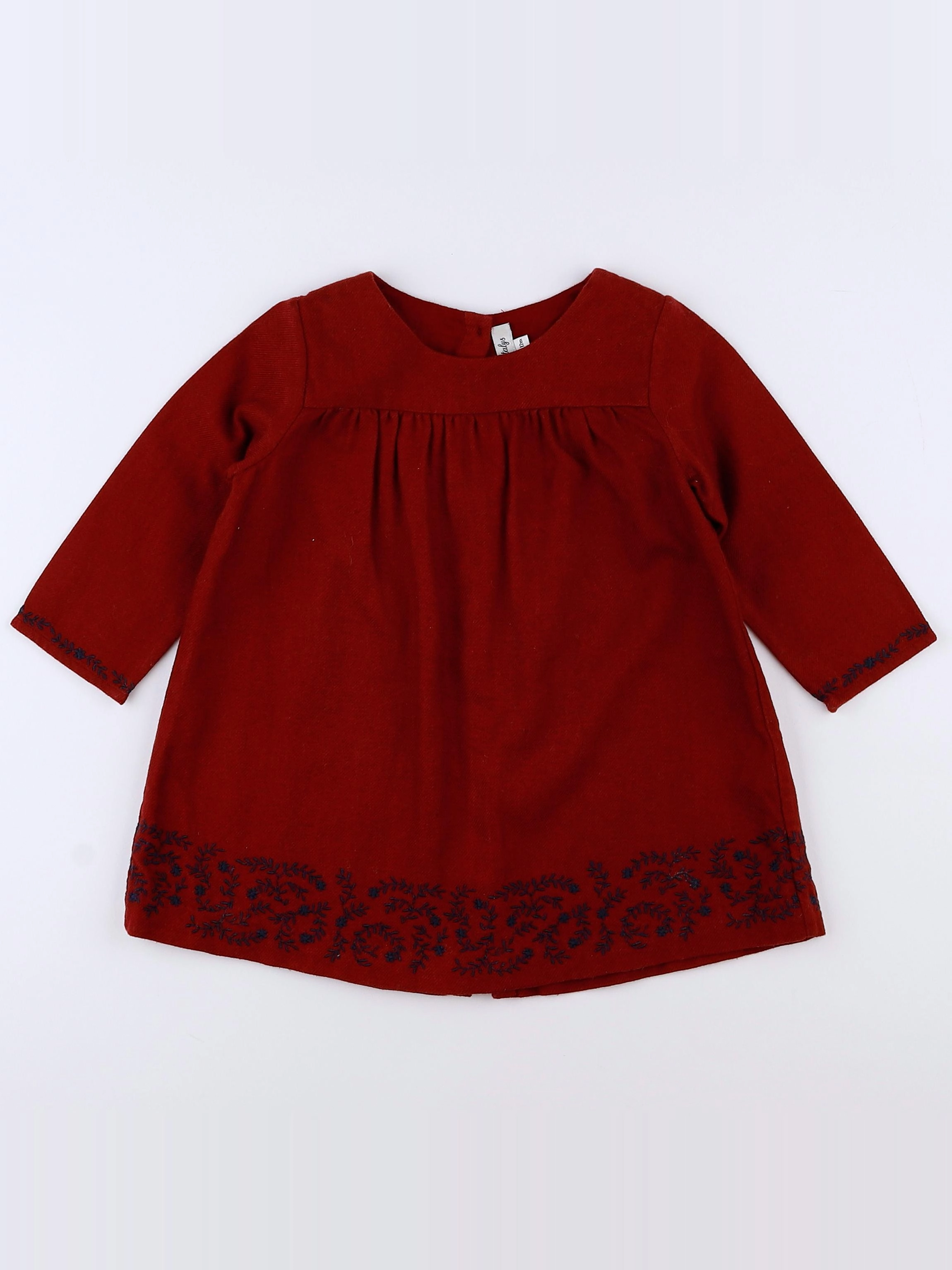 Natalys - robe rouge - 12 mois