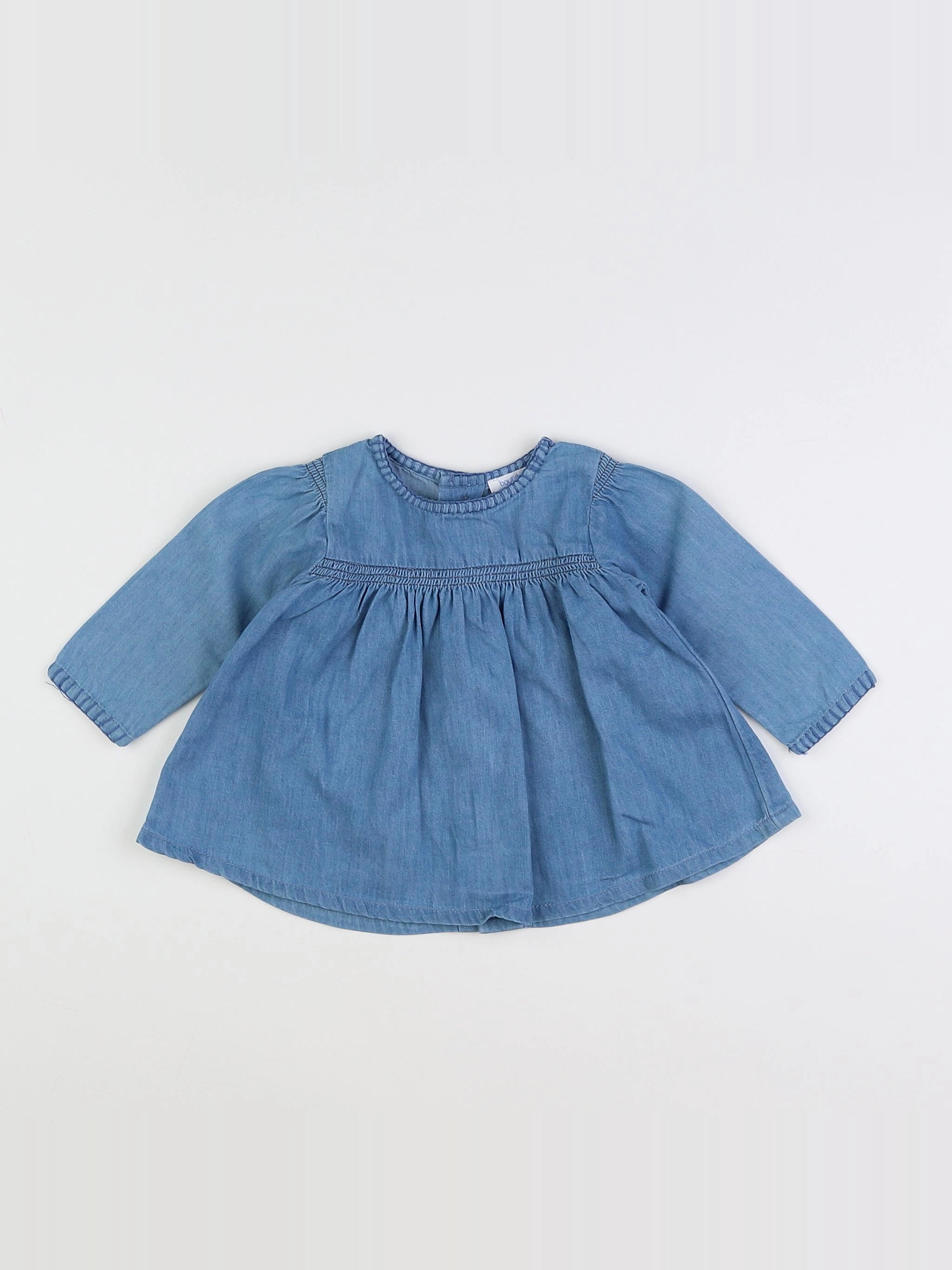 Boutchou - blouse bleu - 6 mois