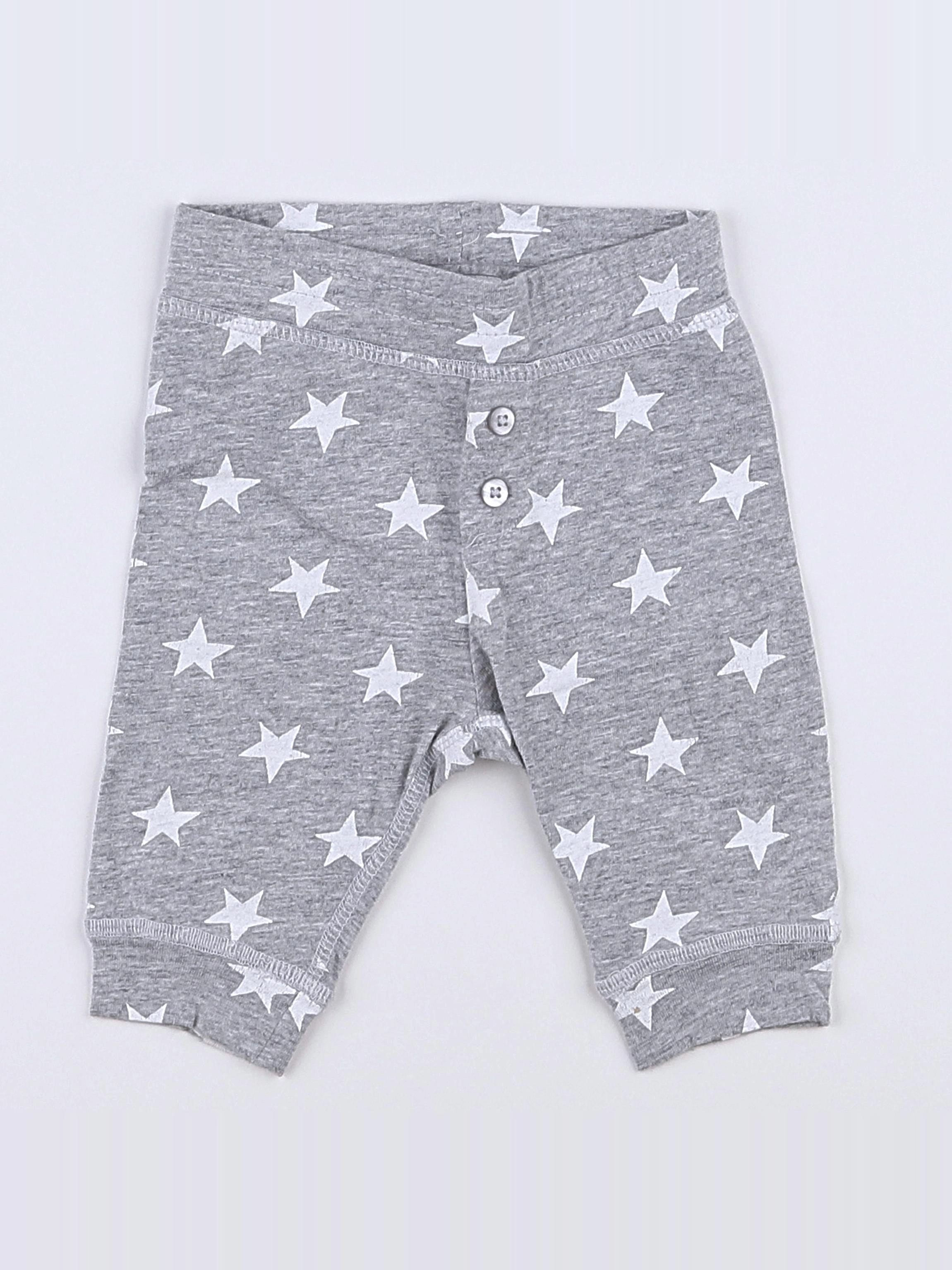 La Redoute - legging gris, blanc - 3 mois
