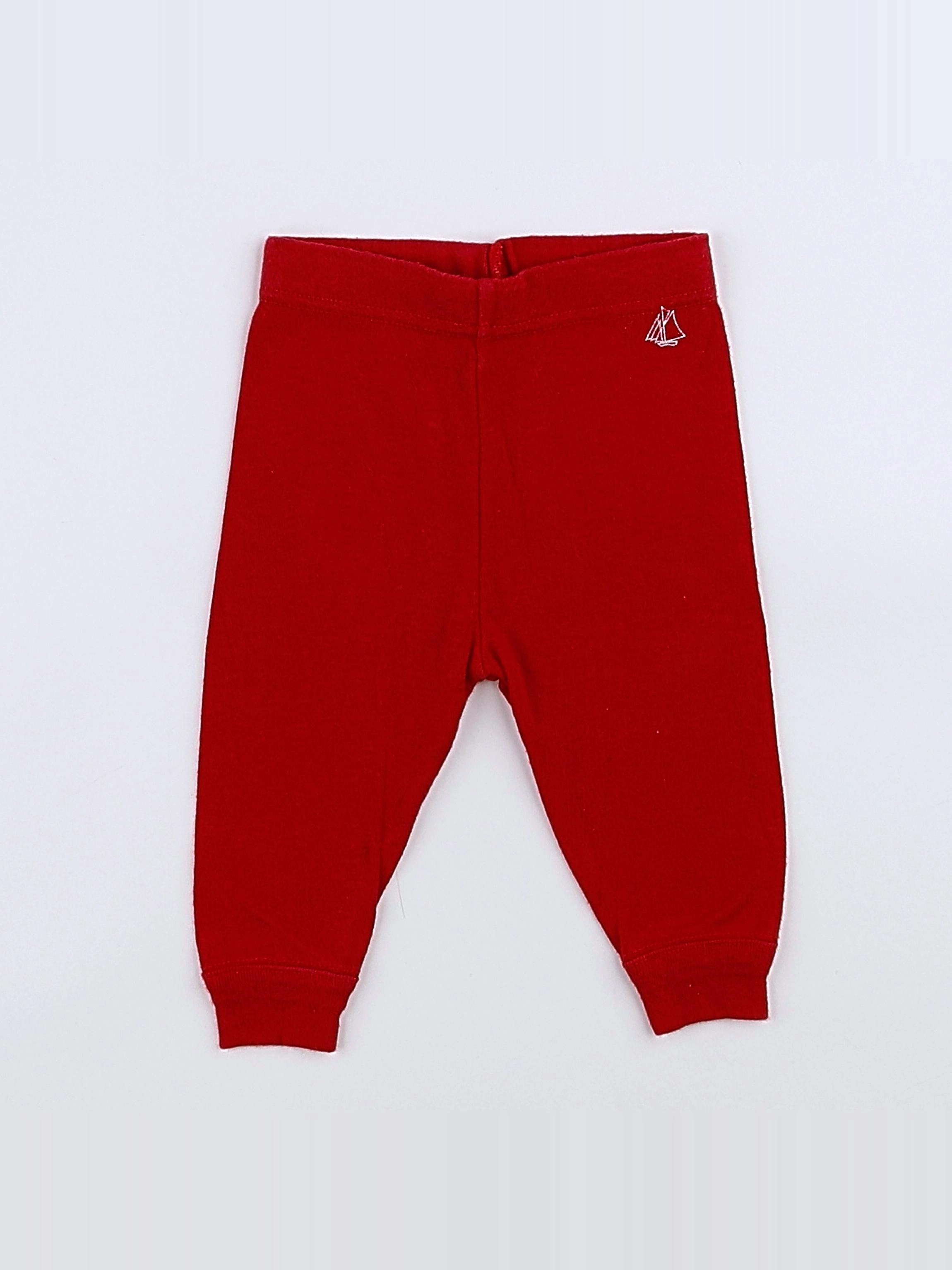 Petit Bateau - legging rouge - 3 mois