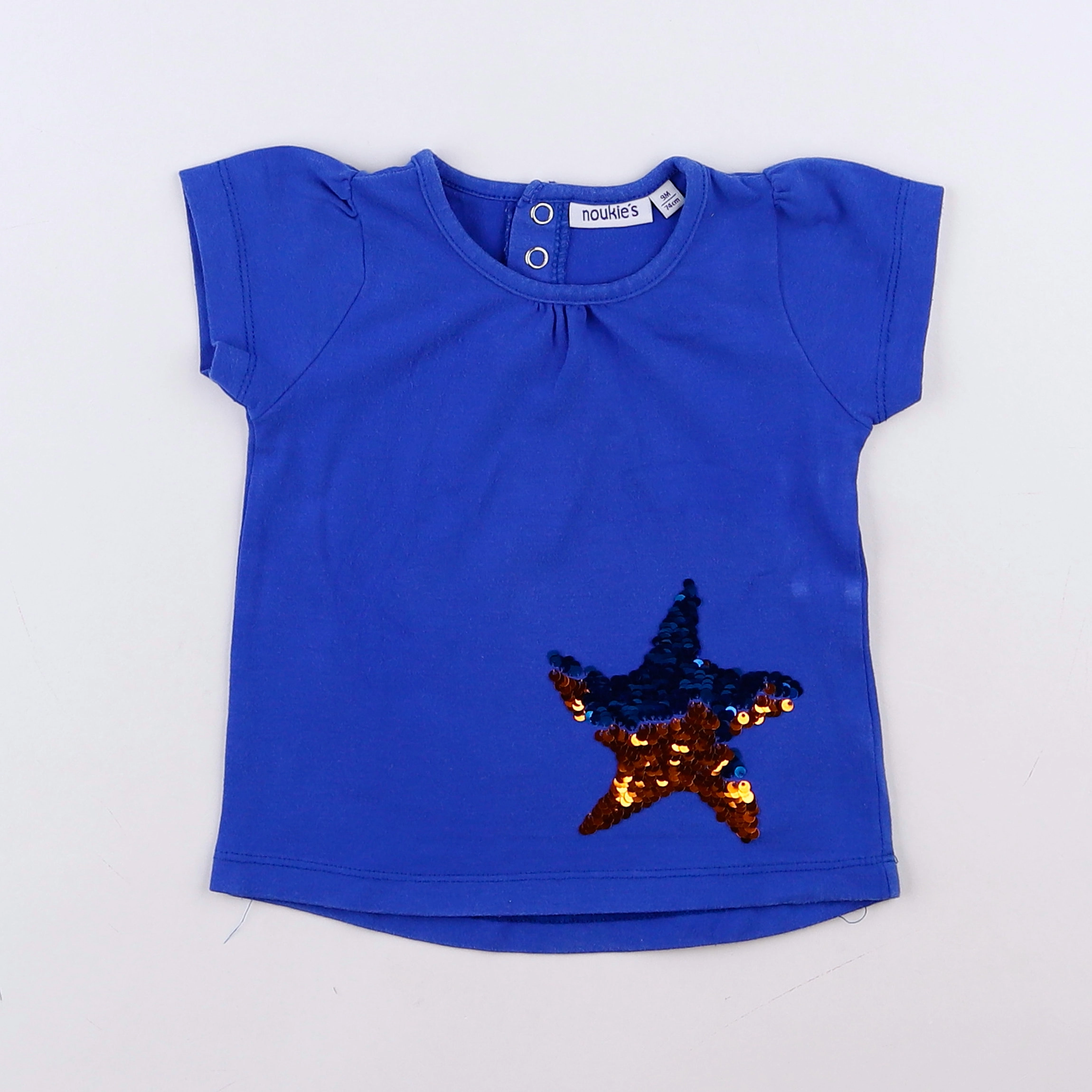 Noukie's - tee-shirt bleu - 9 mois