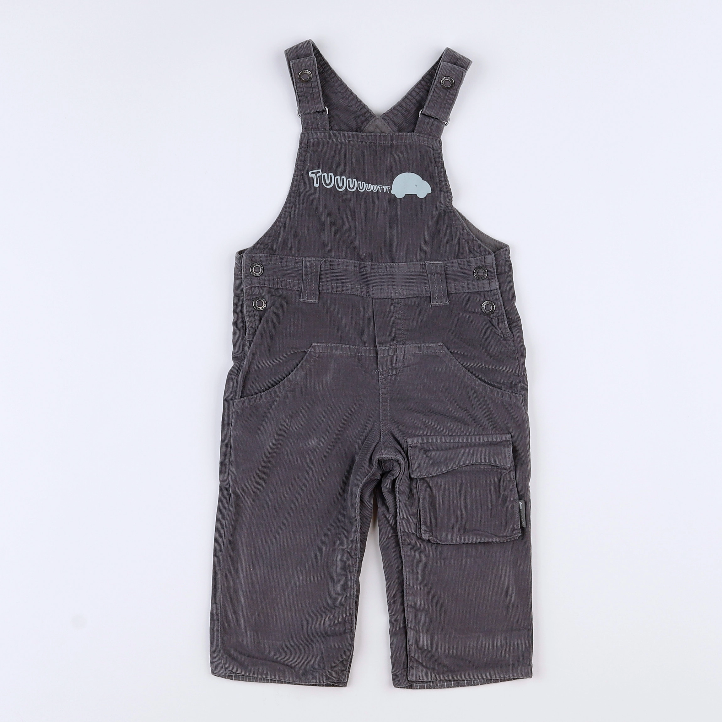 Vertbaudet - salopette gris - 9 mois