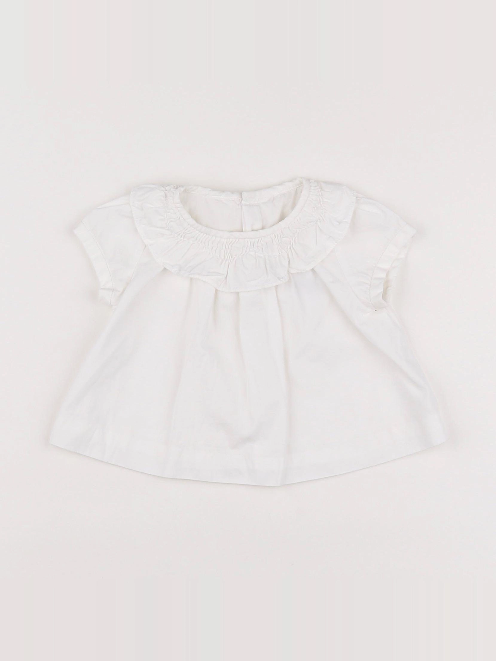 Jacadi - blouse blanc - 3 mois