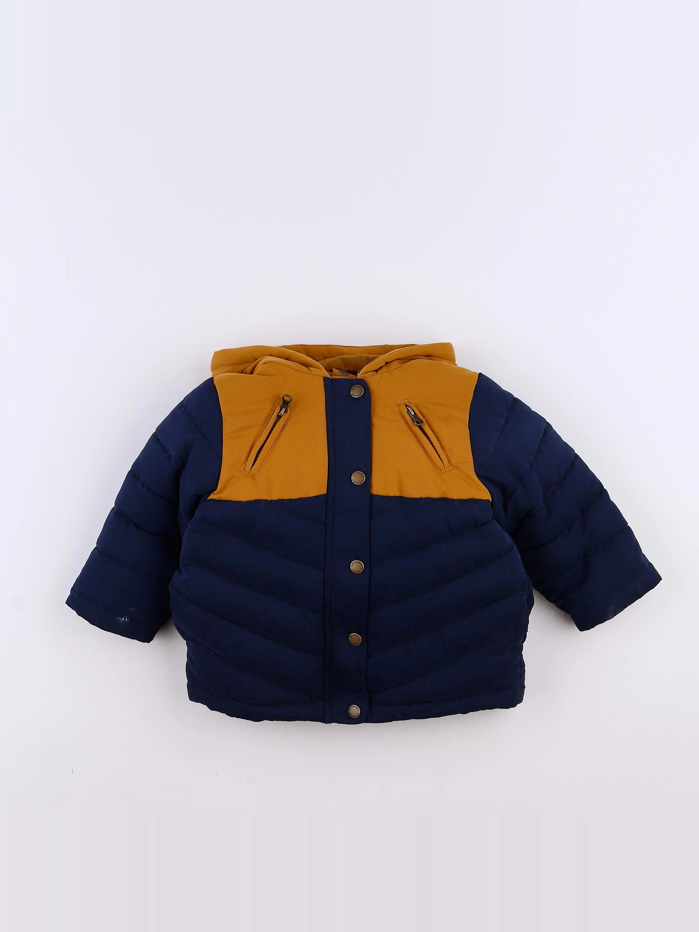 Vertbaudet - doudoune Bleu,Marron - 12 mois