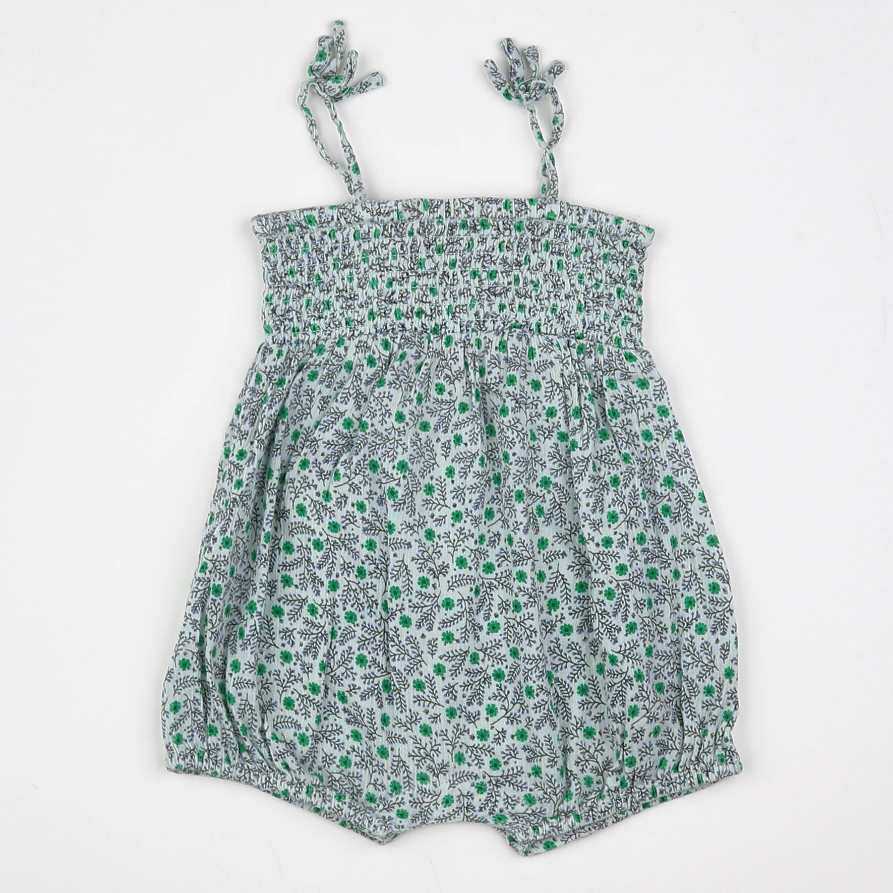 Boutchou - combinaison bleu, vert - 6 mois