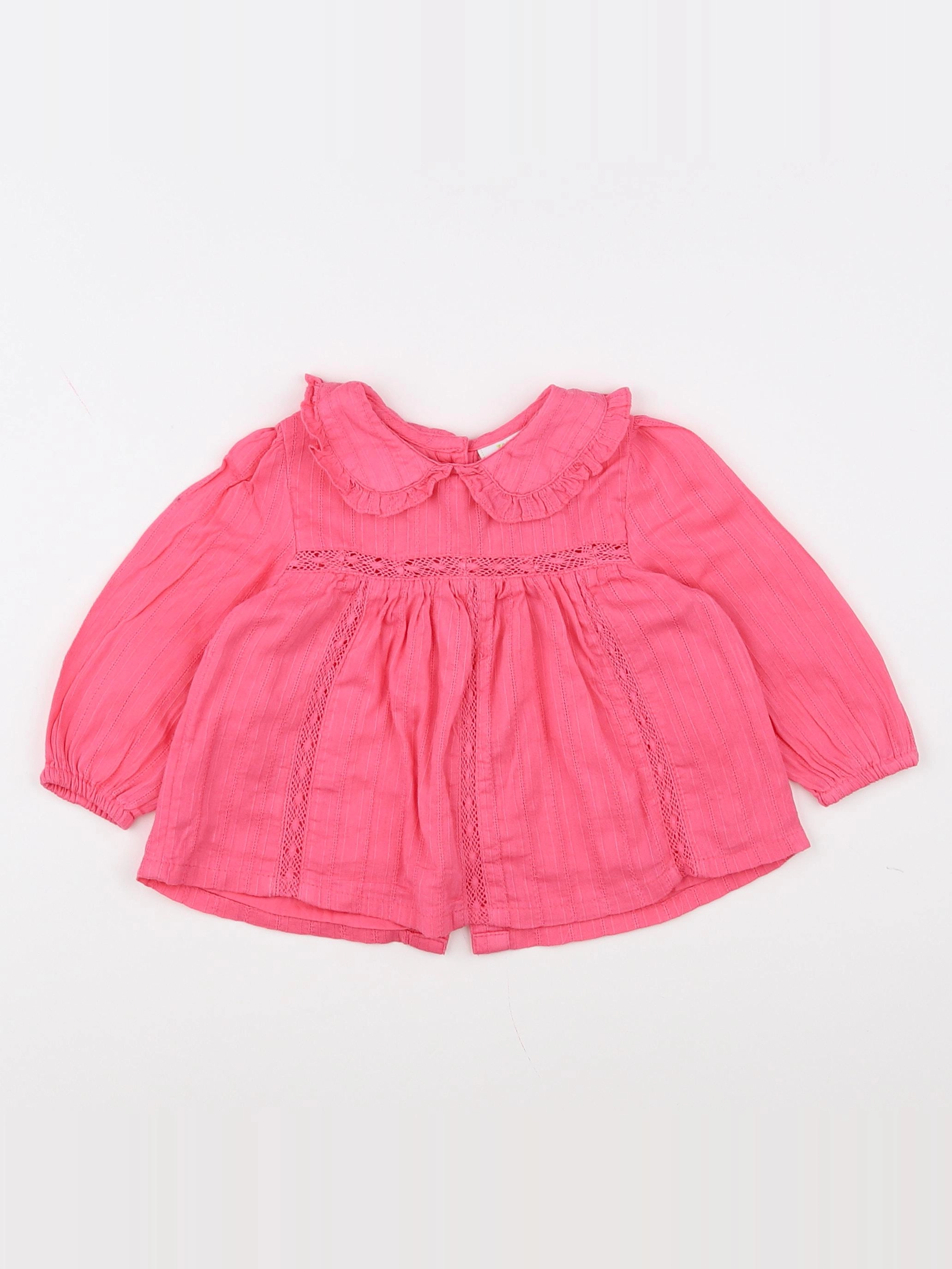 Tape à l'oeil - blouse rose - 9 mois