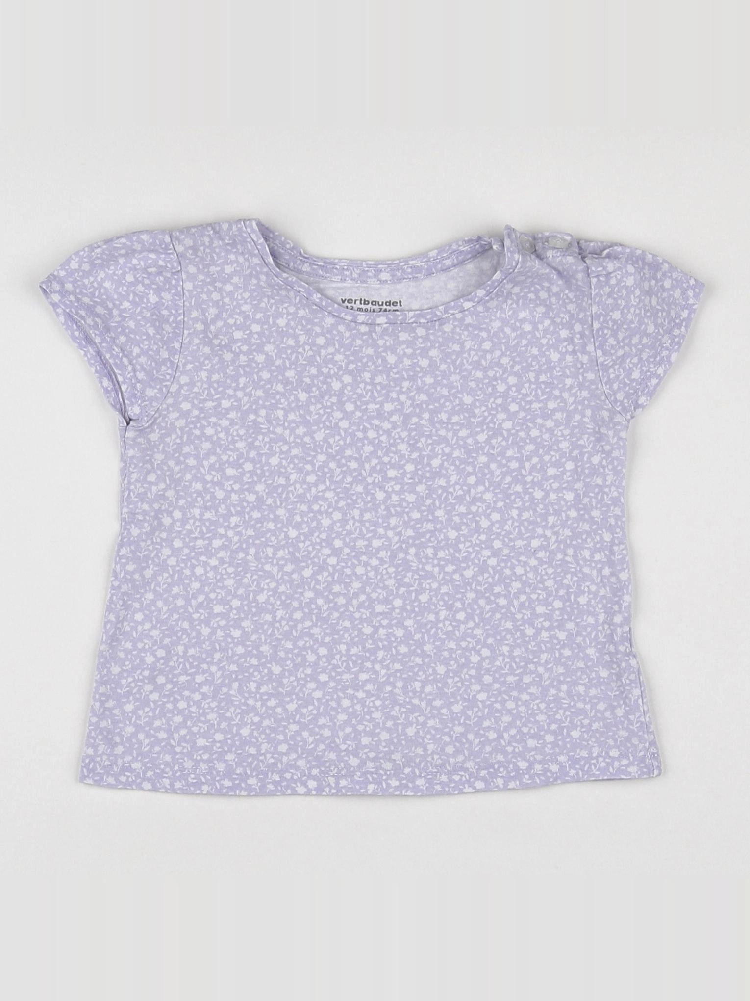 Vertbaudet - tee-shirt violet - 12 mois