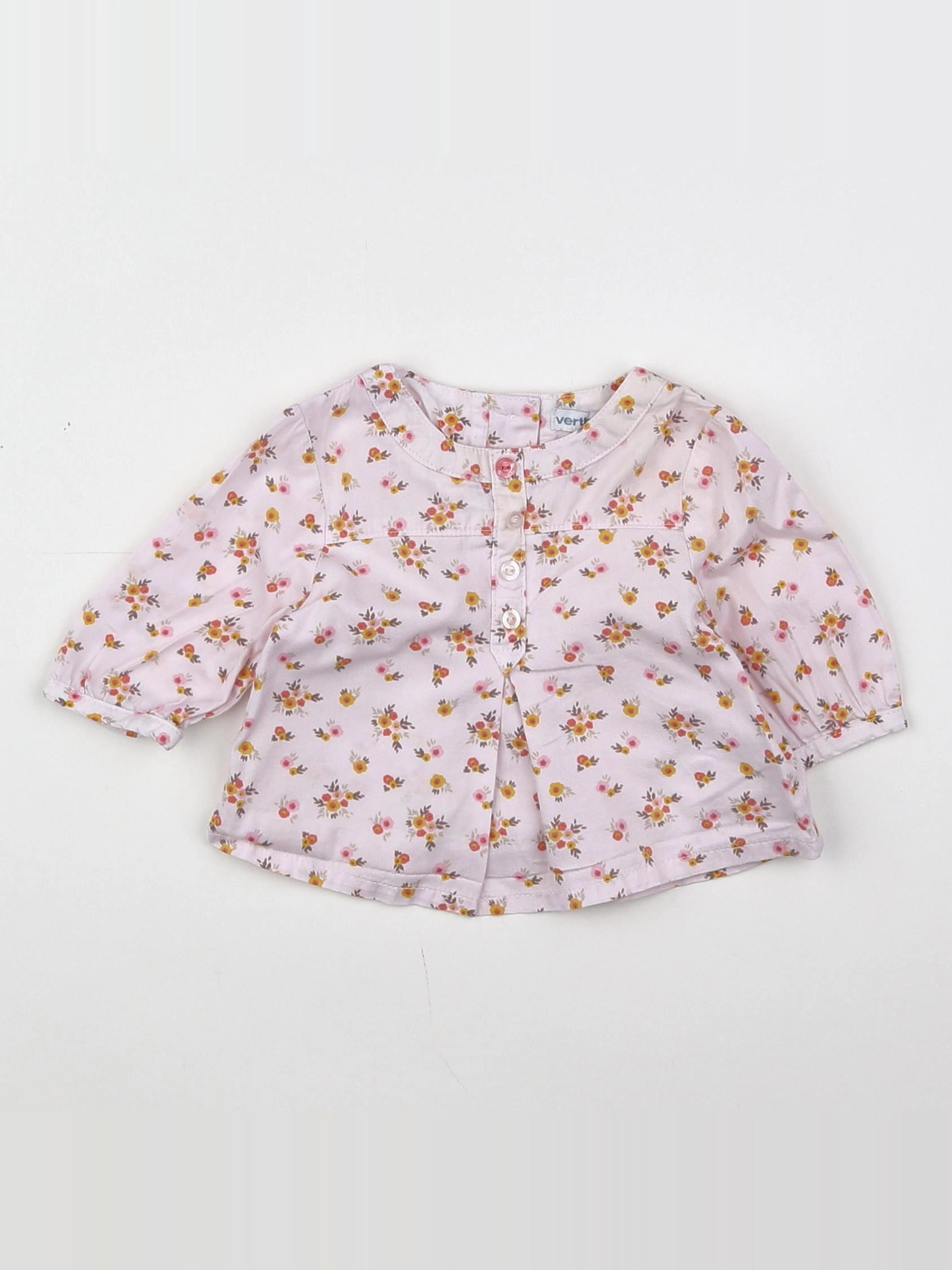 Vertbaudet - blouse rose - 1 mois