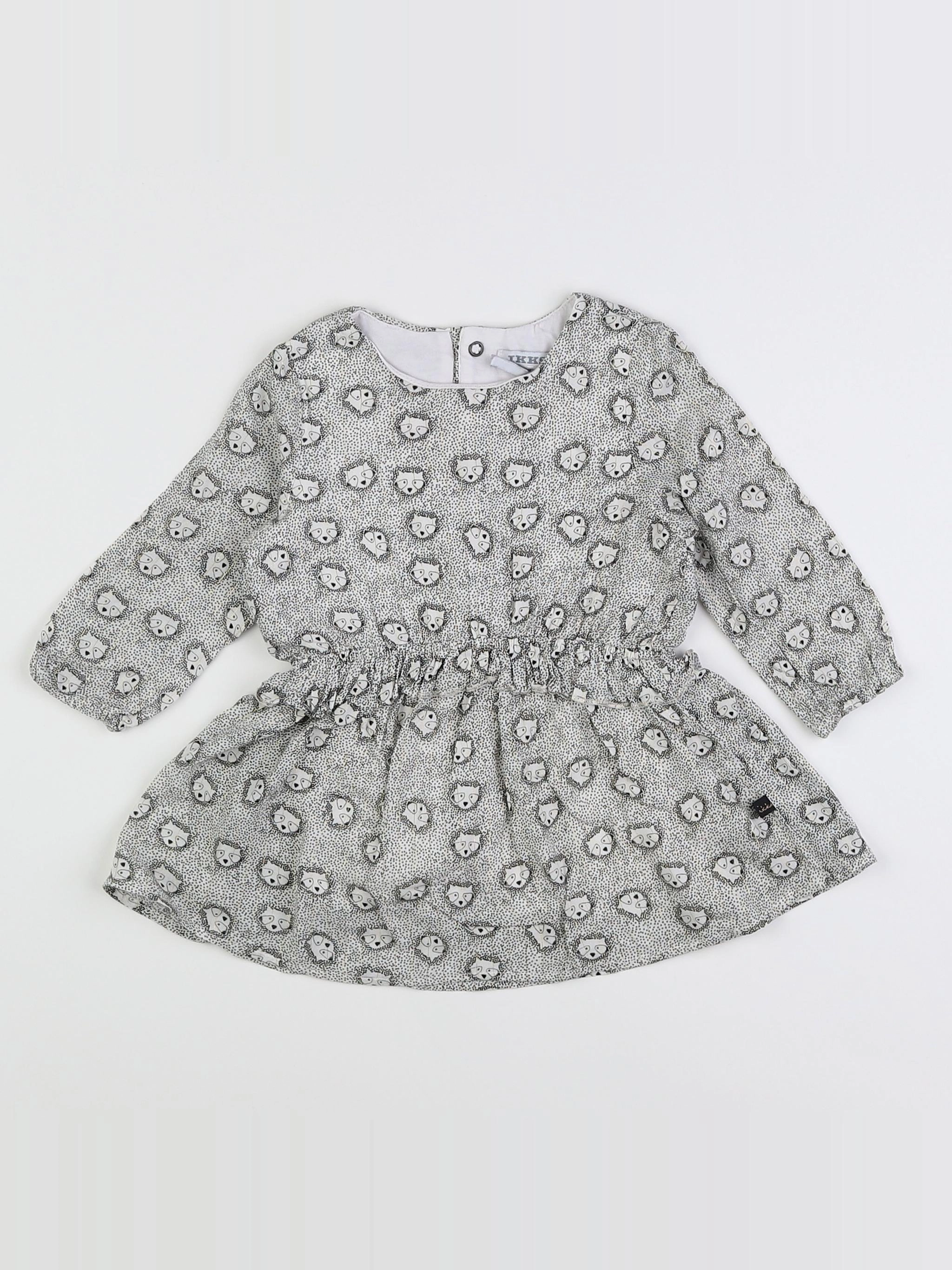 IKKS - robe gris - 6 mois