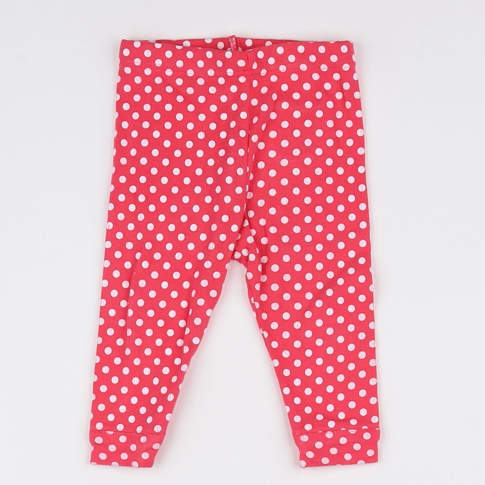 Petit Bateau - legging rose, blanc - 6 mois