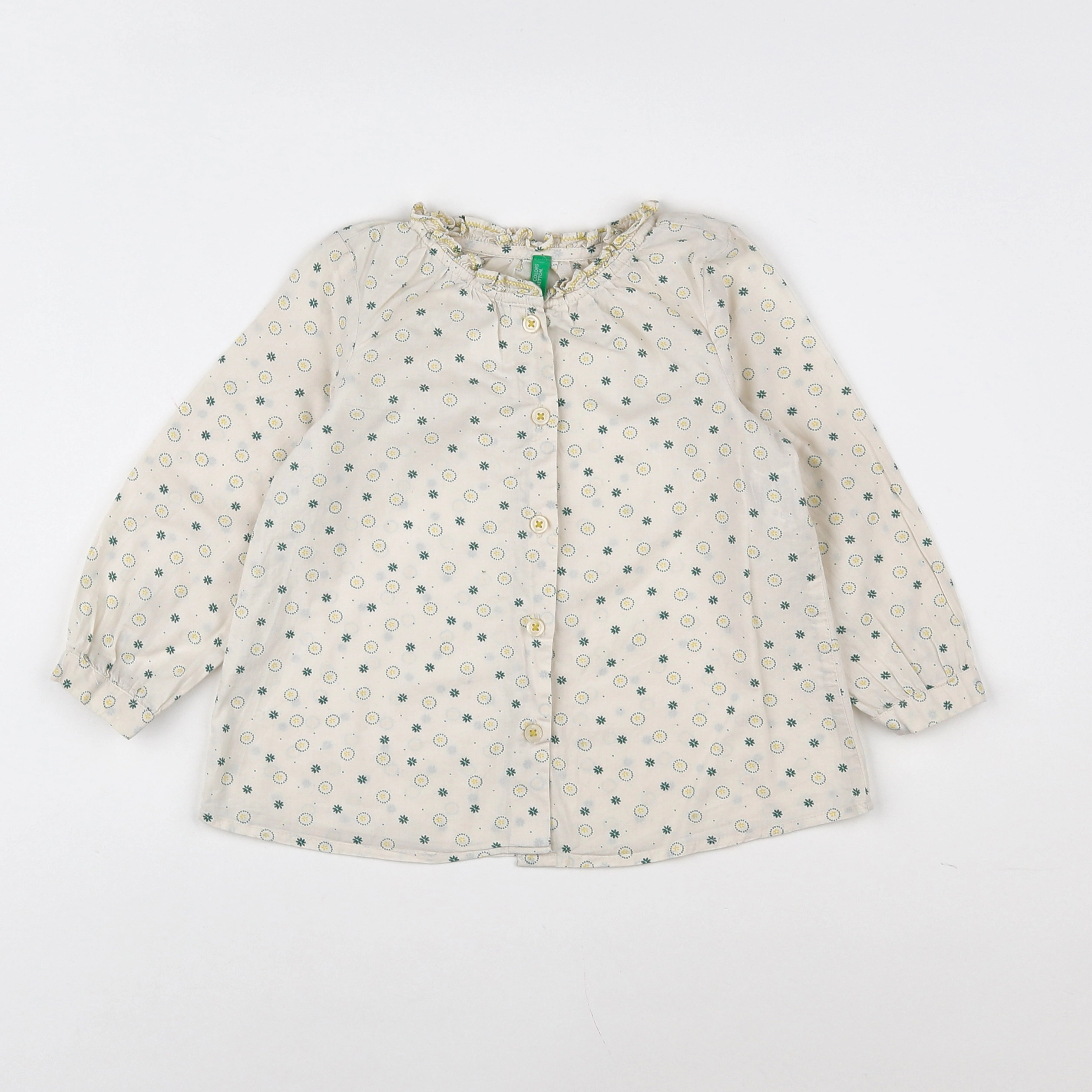 Benetton - blouse beige - 2 ans