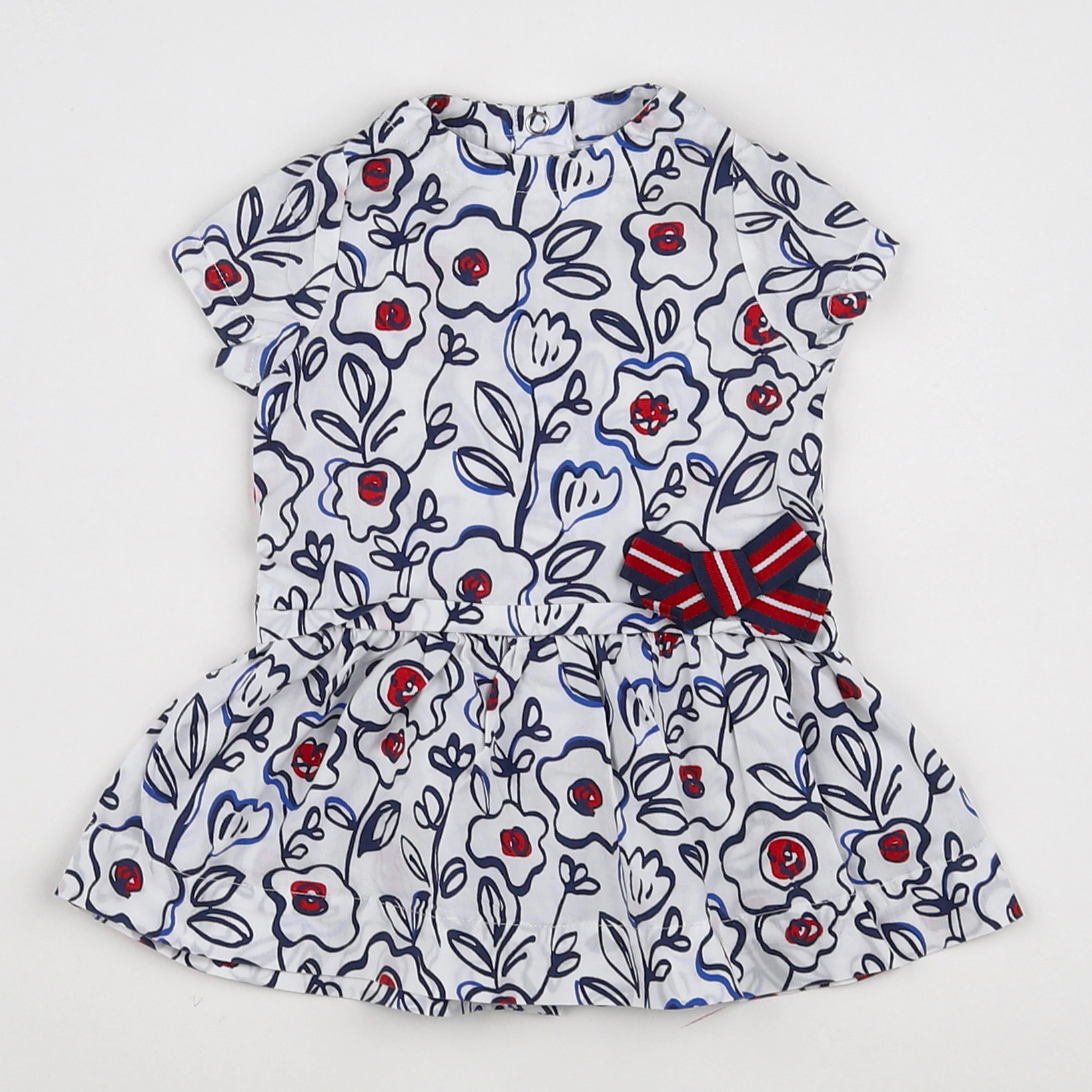 Petit Bateau - robe blanc - 3 mois