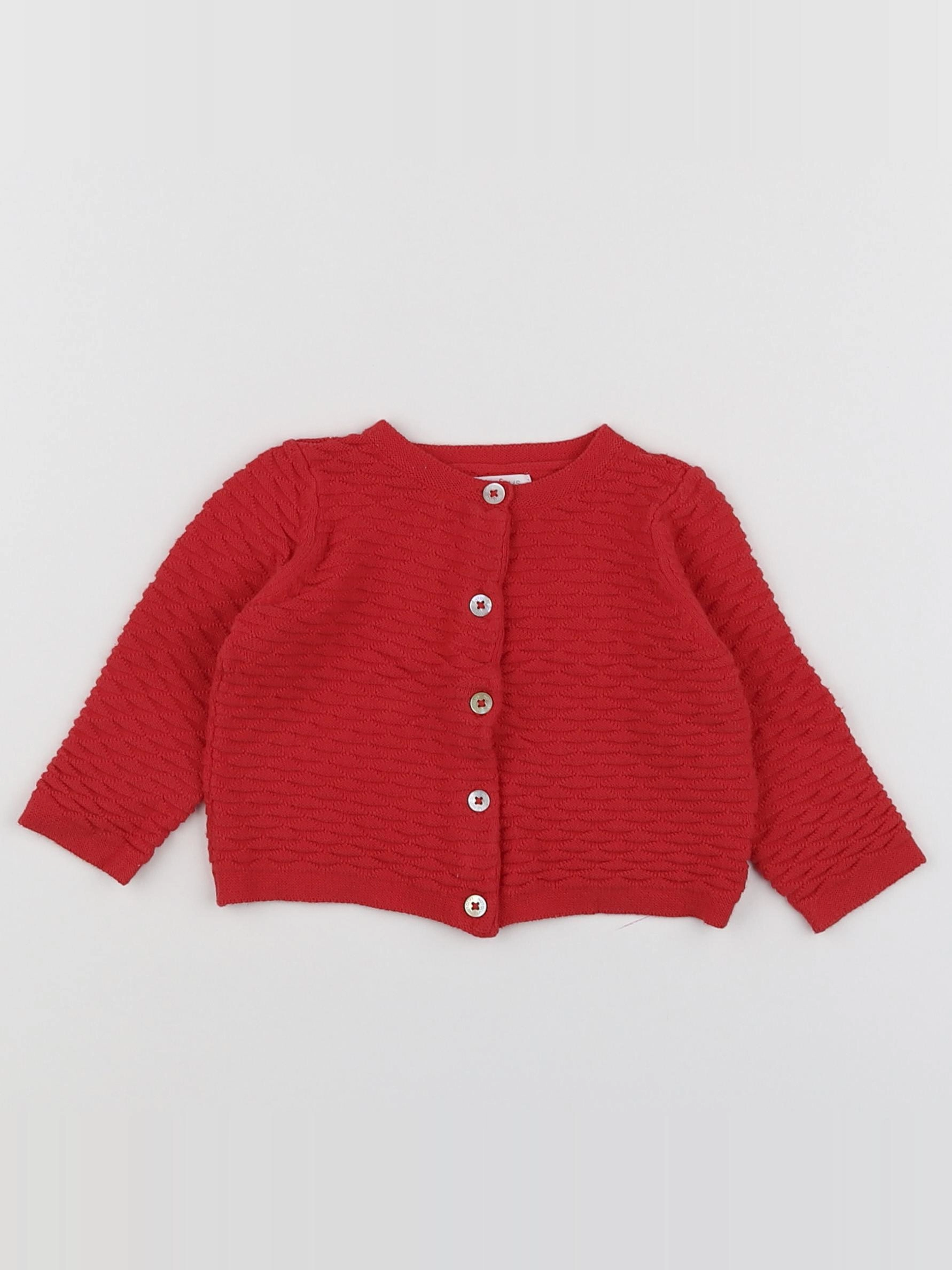 Natalys - gilet rouge - 6 mois