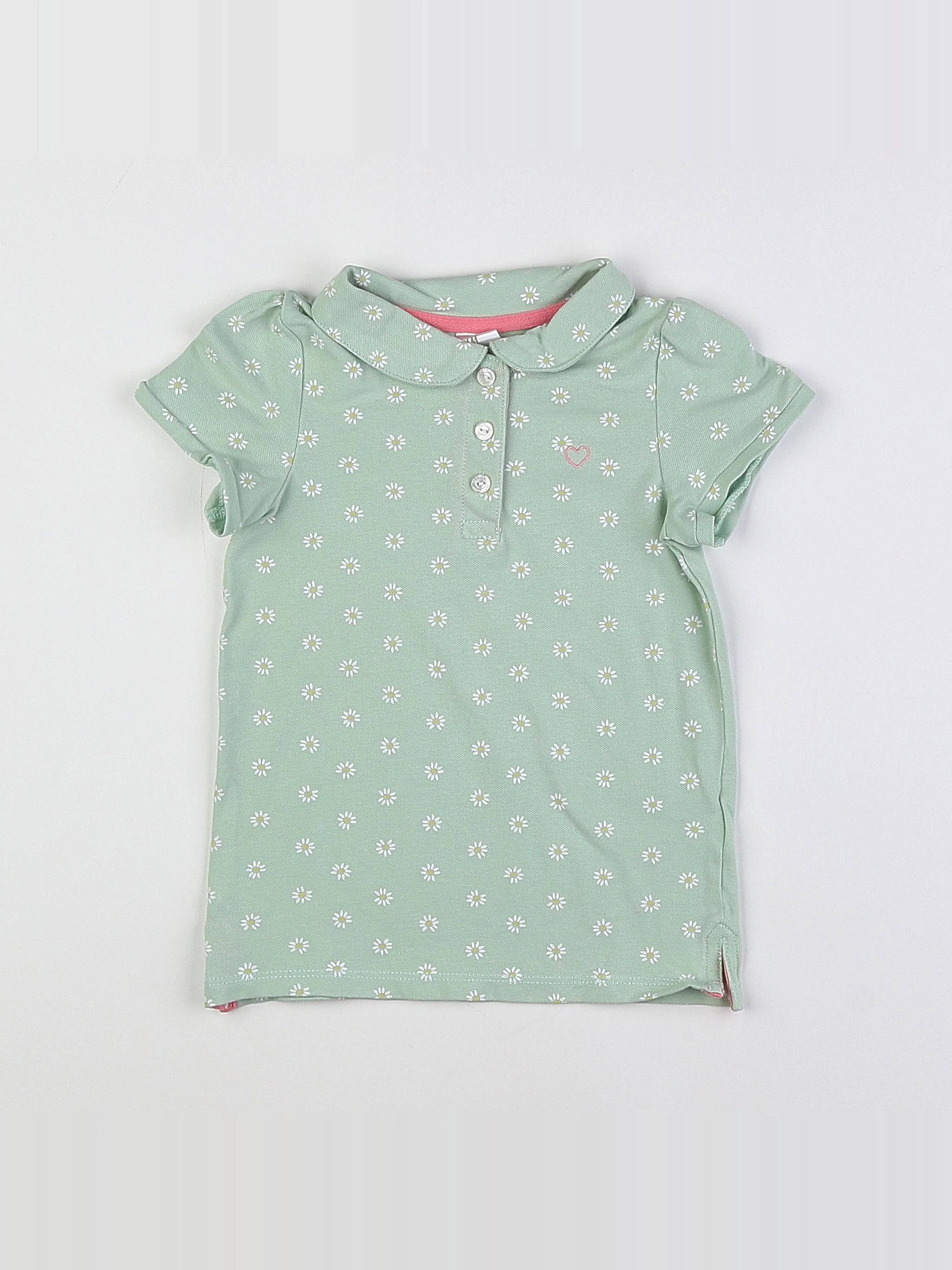 H&M - polo vert - 12/18 mois