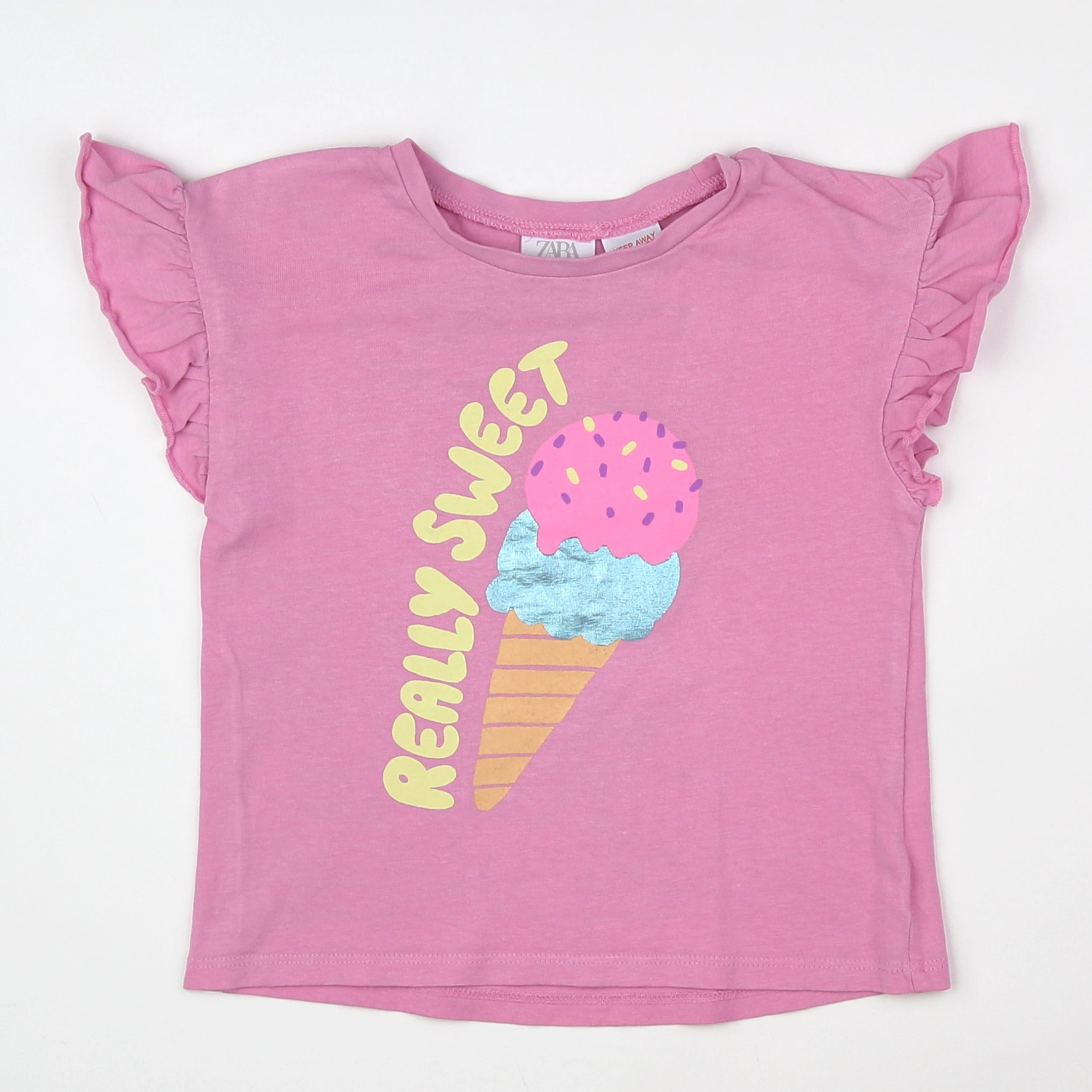 Zara - tee-shirt rose, multicolore - 18 mois à 2 ans