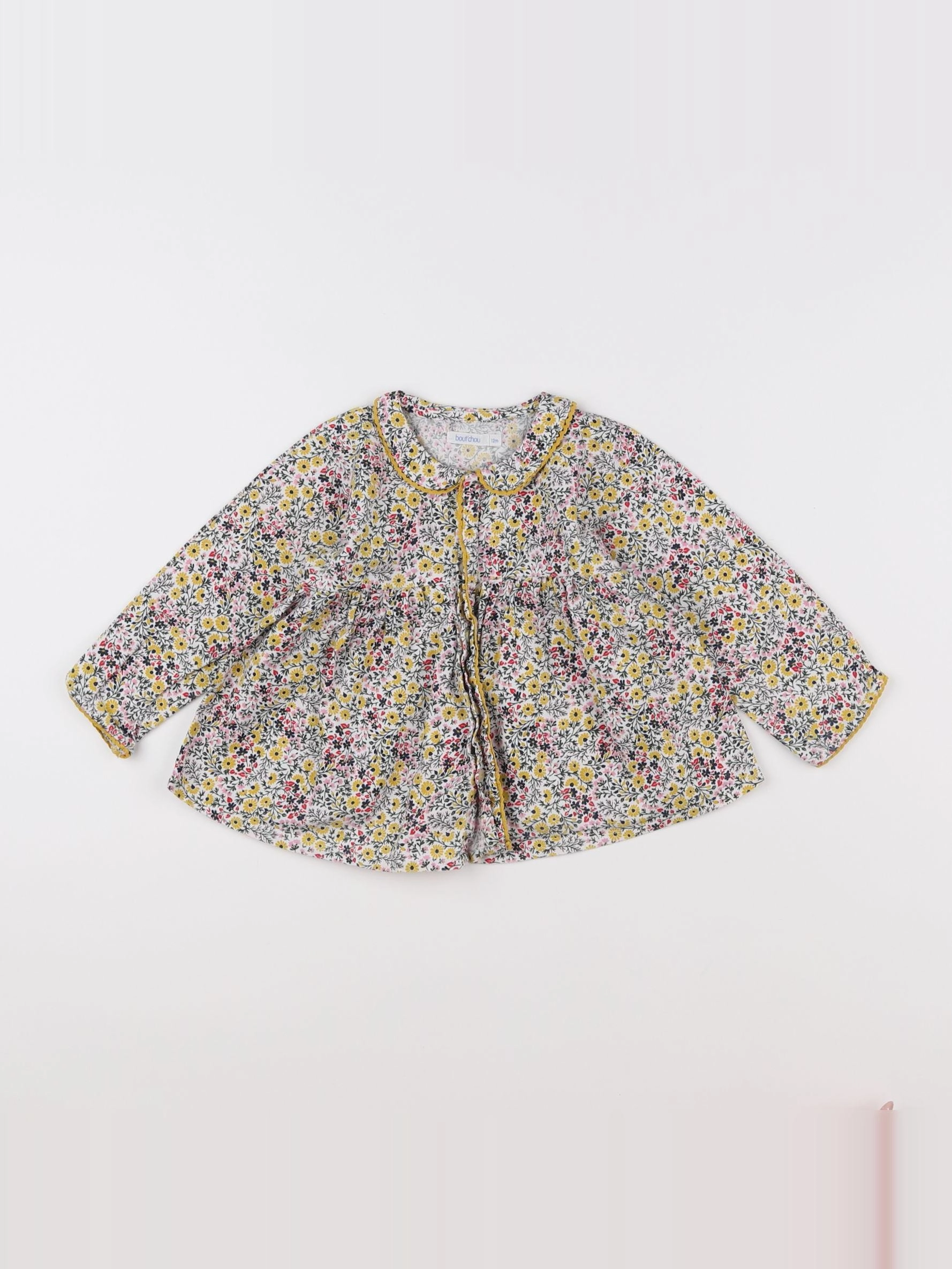Boutchou - blouse jaune - 12 mois