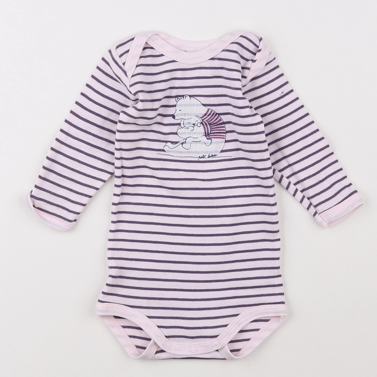 Petit Bateau - body rose - 3 mois