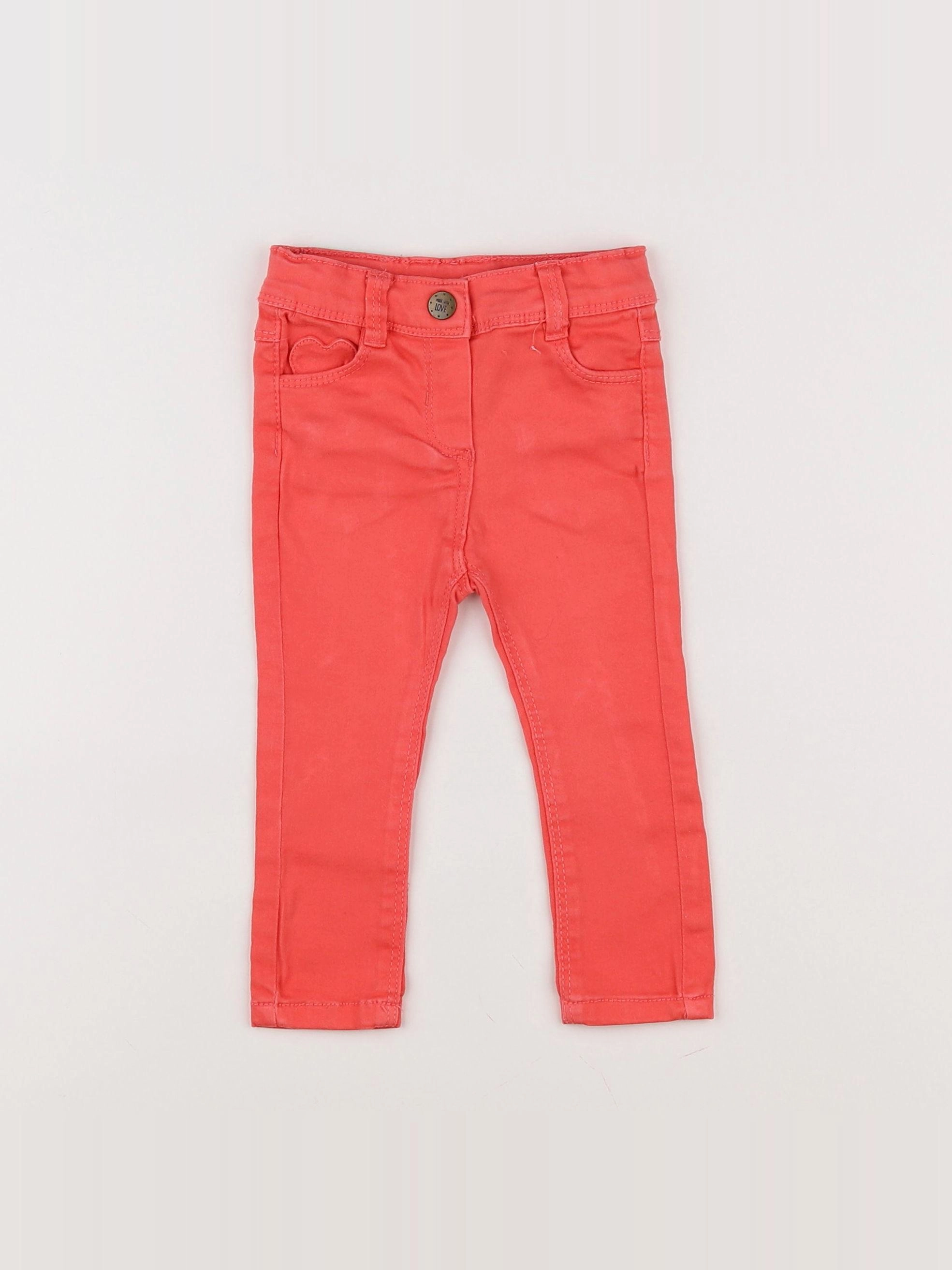 Tape à l'oeil - pantalon orange - 6 mois
