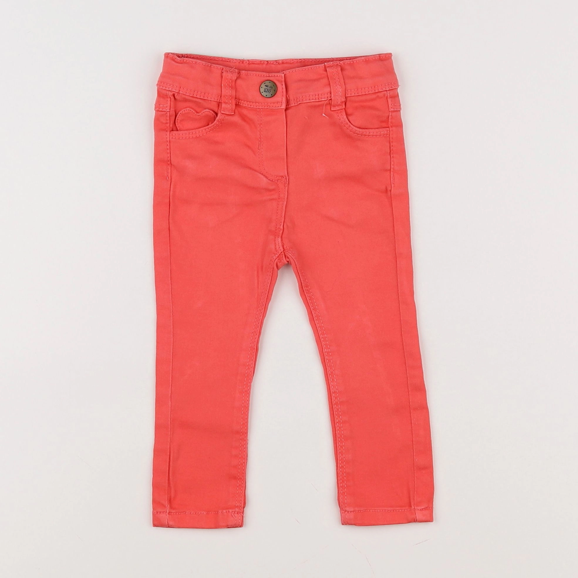 Tape à l'oeil - pantalon orange - 6 mois