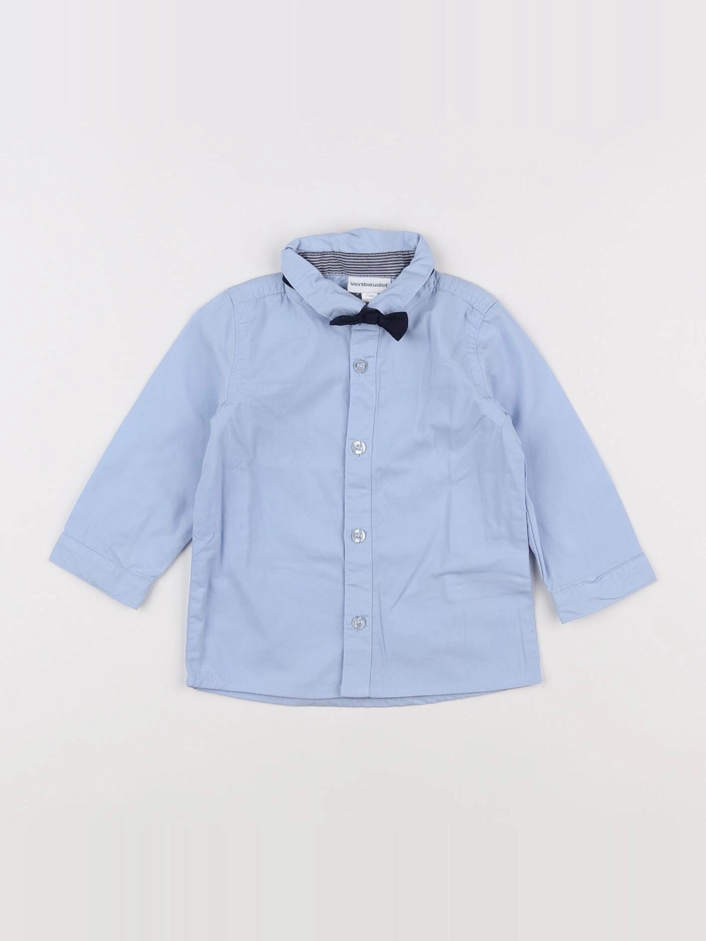 Vertbaudet - chemise bleu - 9 mois