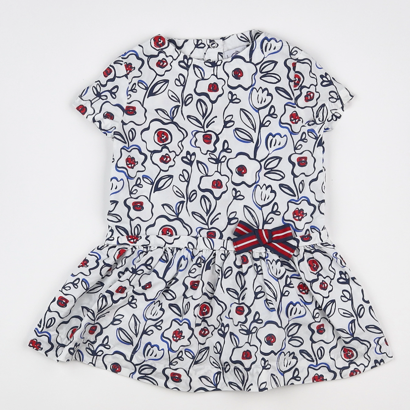 Petit Bateau - robe bleu - 18 mois
