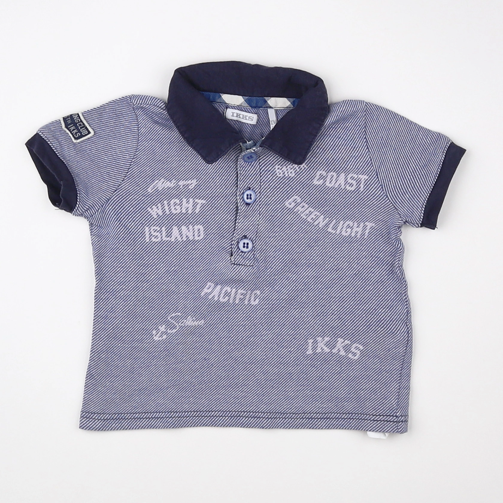 IKKS - polo bleu - 12 mois