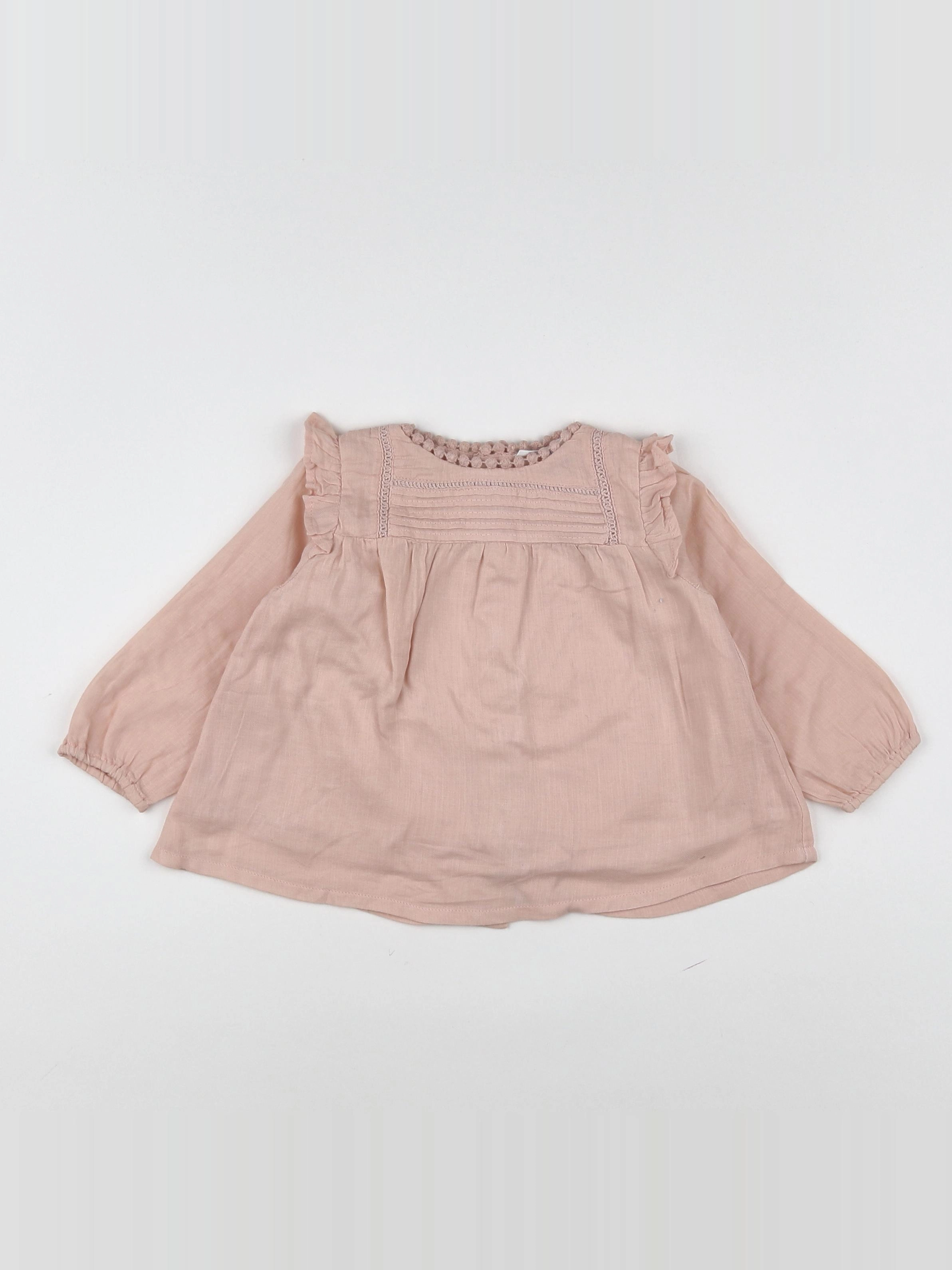 Boutchou - blouse rose - 6 mois