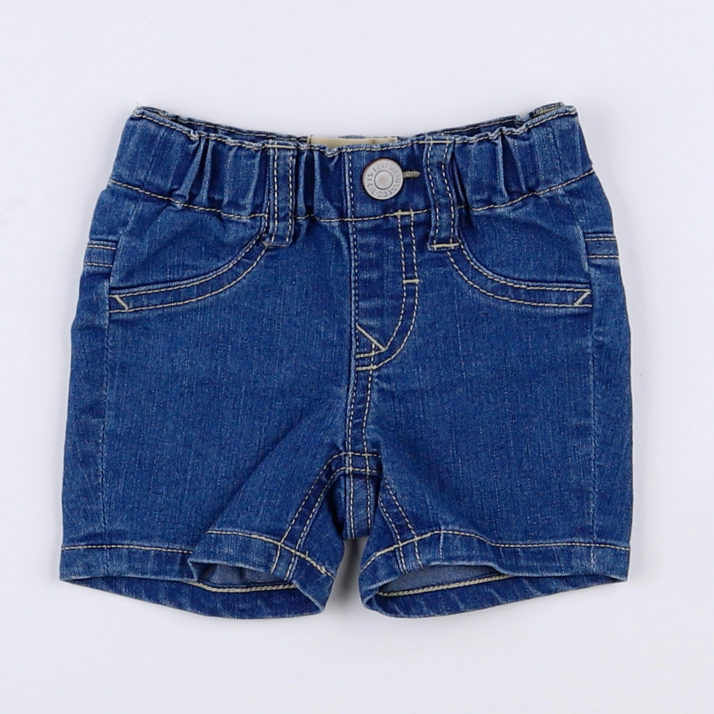 Levi's - short bleu - 3 mois