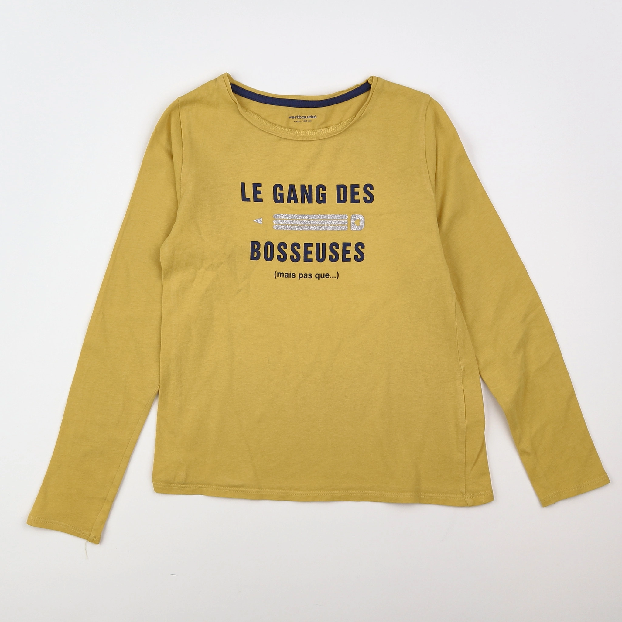 Vertbaudet - tee-shirt jaune - 8 ans