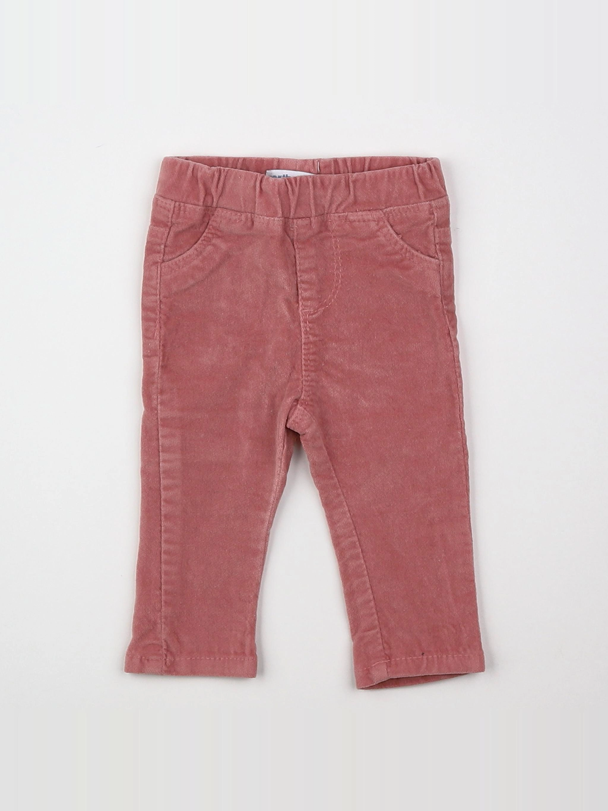 Vertbaudet - pantalon rose - 3 mois