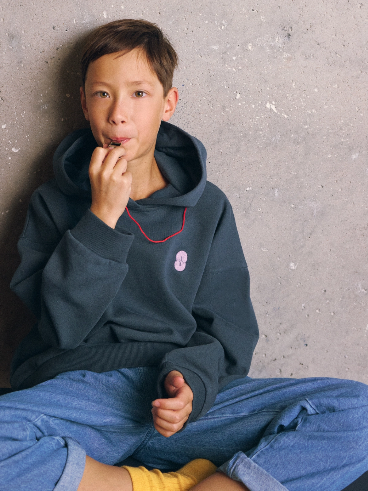 Smala - Le Sweat Capuche Ardoise - 8 ans
